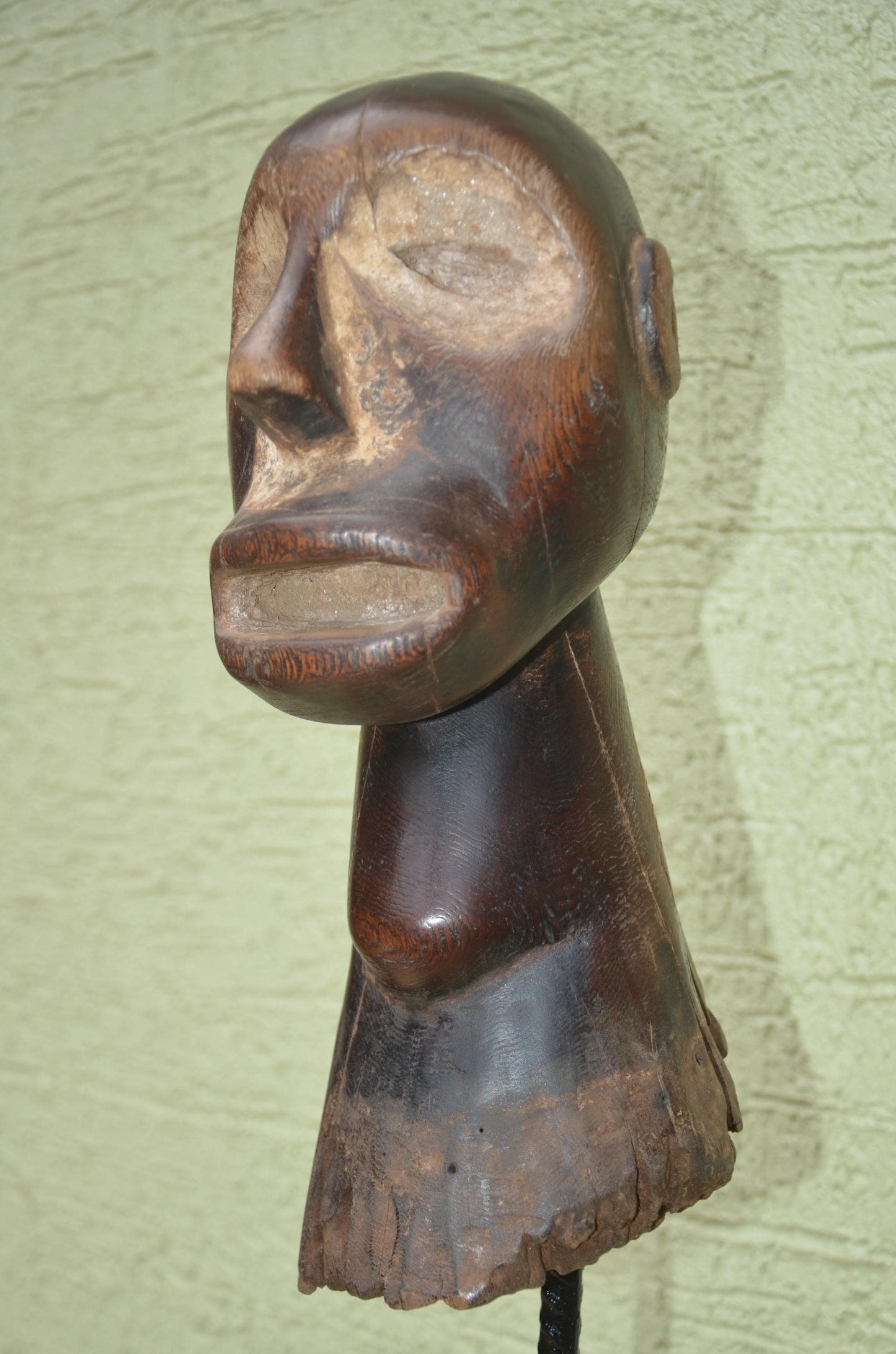 Lega Head Statue | Hand-Carved Wood Bwami Sculpture | Congo Ancestral Wisdom Art
