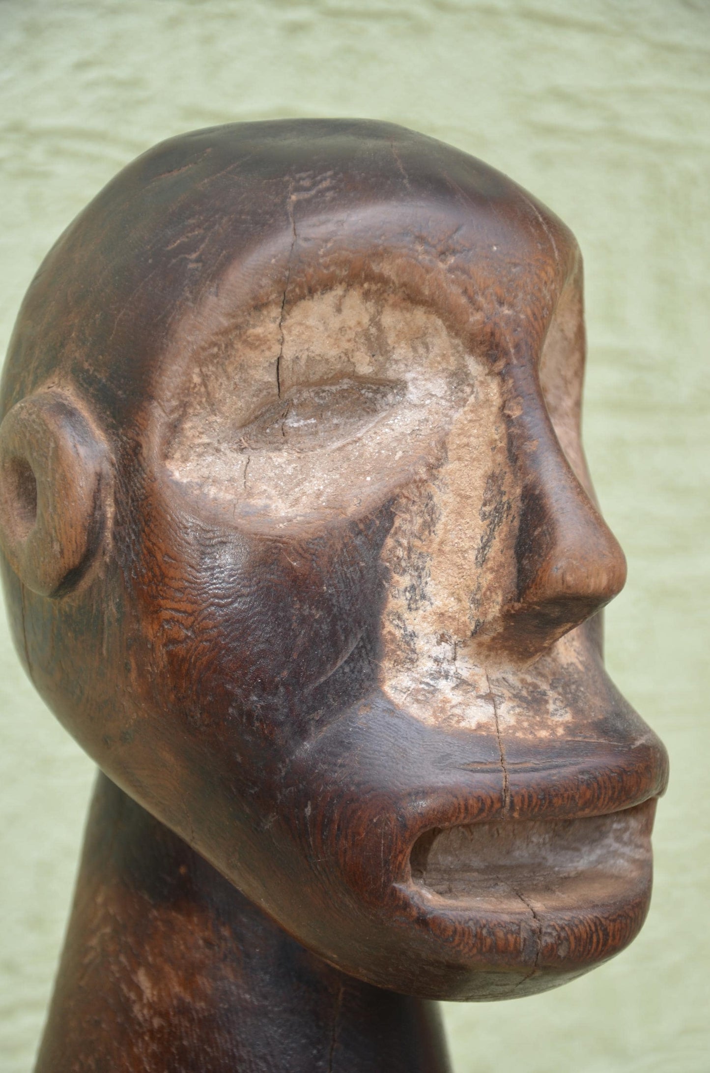 Lega Head Statue | Hand-Carved Wood Bwami Sculpture | Congo Ancestral Wisdom Art
