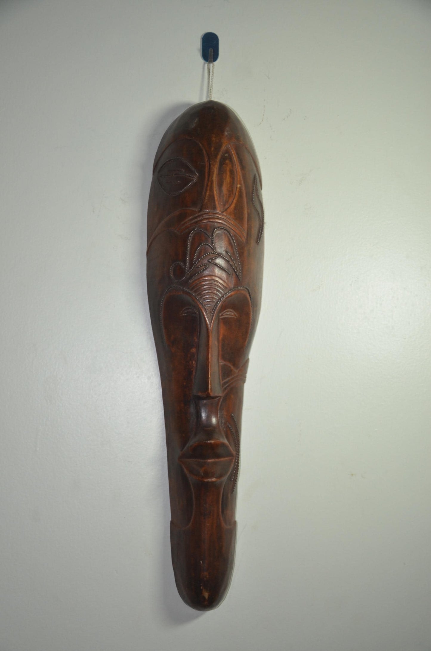 Fang Mask Couple Set | Hand-Carved Wood Wall Decor | Gabon Ngil Traditional Art