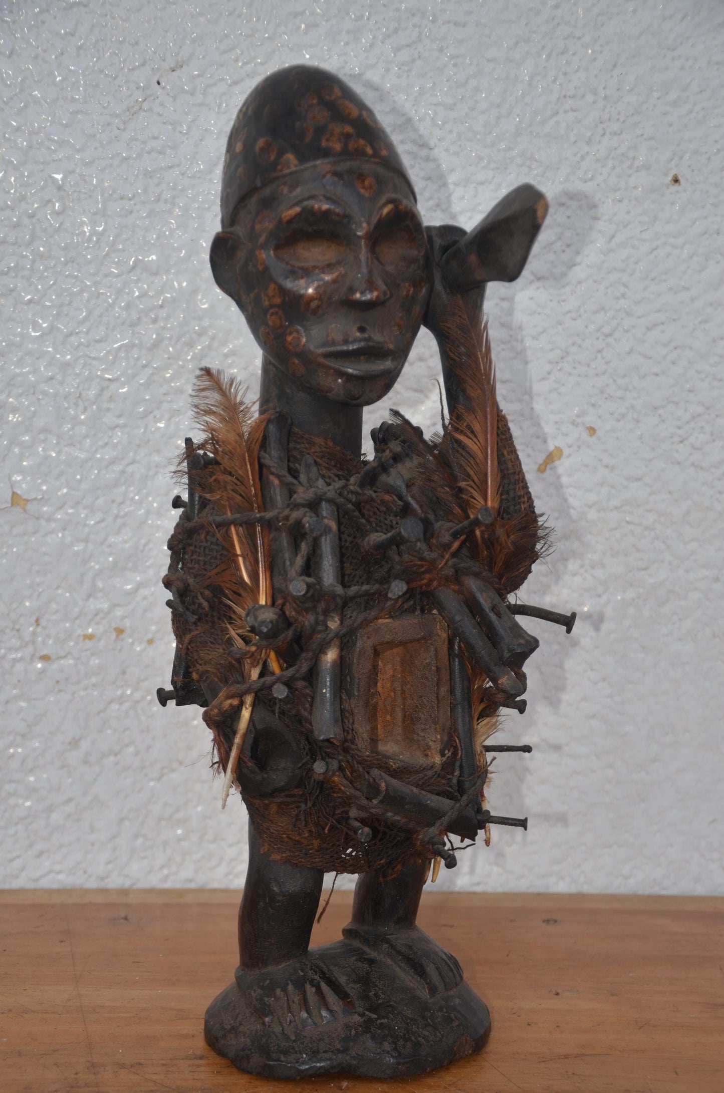 Songye Nkisi Power Figure | African Wood Sculpture | Congo Tribal Statue