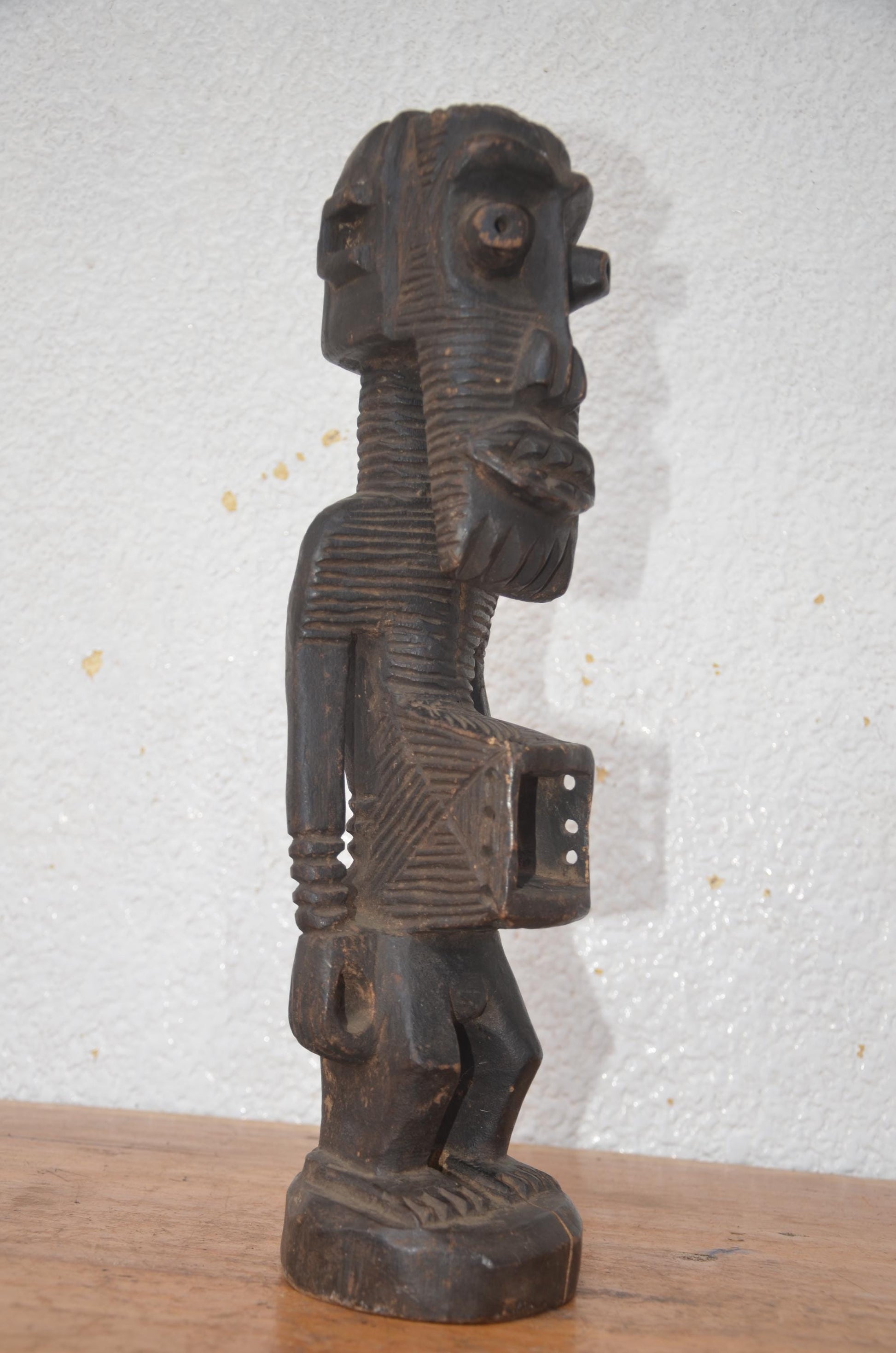 Songye Nkisi Congo Statue | African Power Figure | Tribal Wood Sculpture