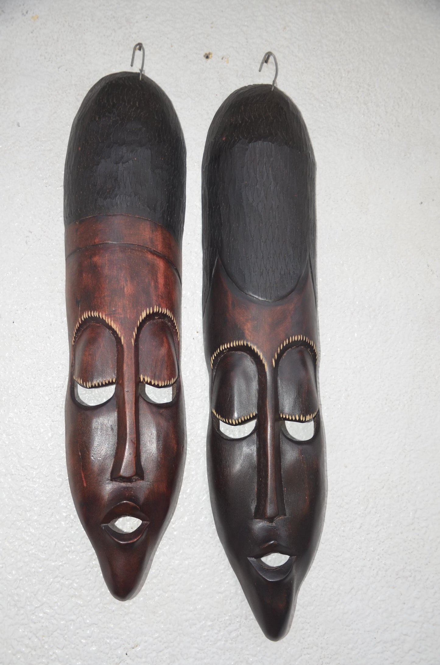 Bacyaba Couple Figure Rwanda | African Wood Sculpture | Tribal Love Statu