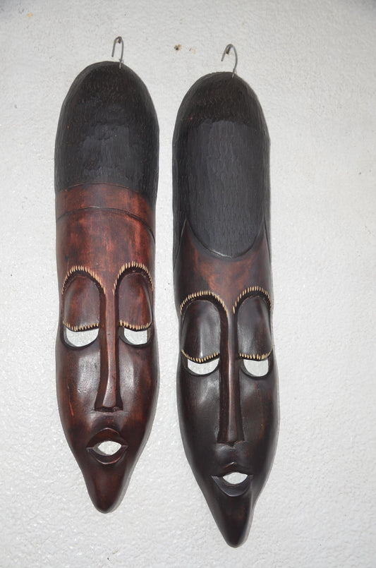 Bacyaba Couple Figure Rwanda | African Wood Sculpture | Tribal Love Statu