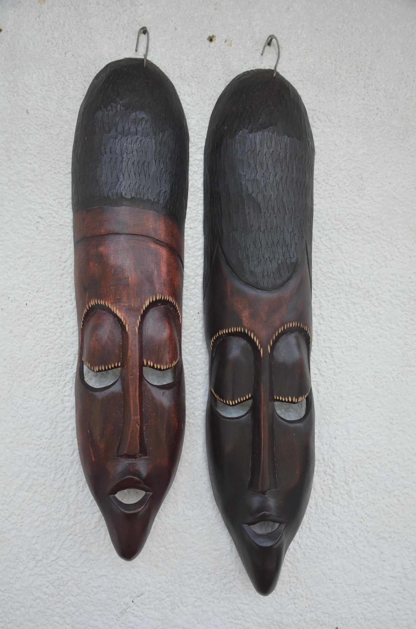 Bacyaba Couple Figure Rwanda | African Wood Sculpture | Tribal Love Statu