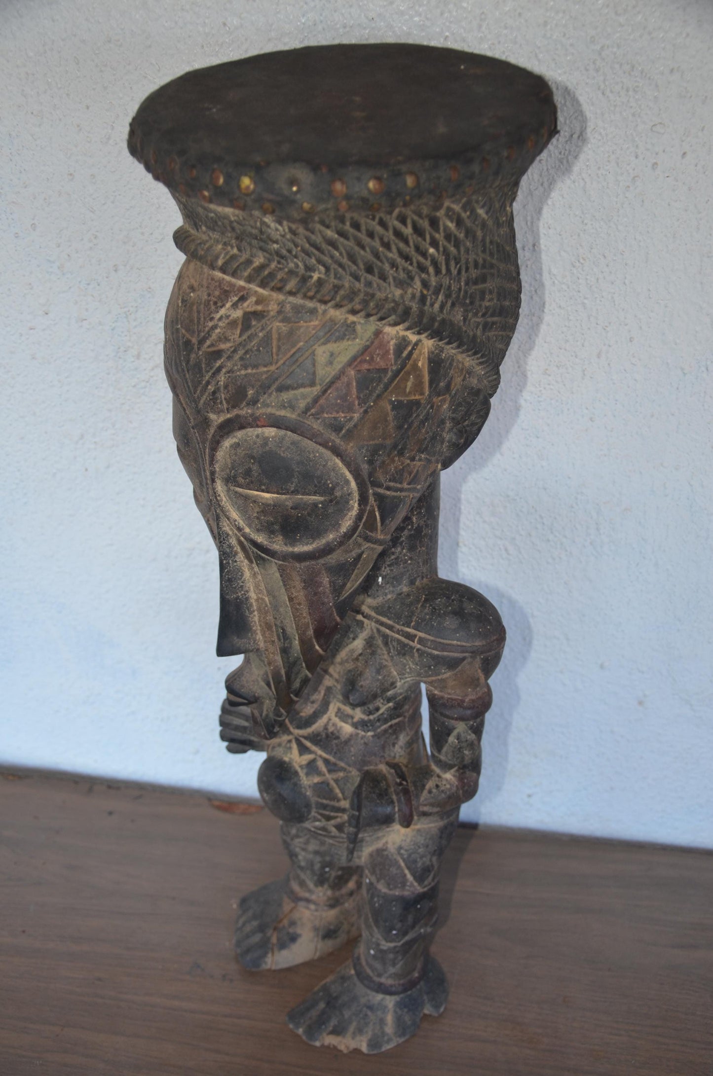 Songye Nkisi Power Figure DRC | African Wood Sculpture | Congo Tribal Statue