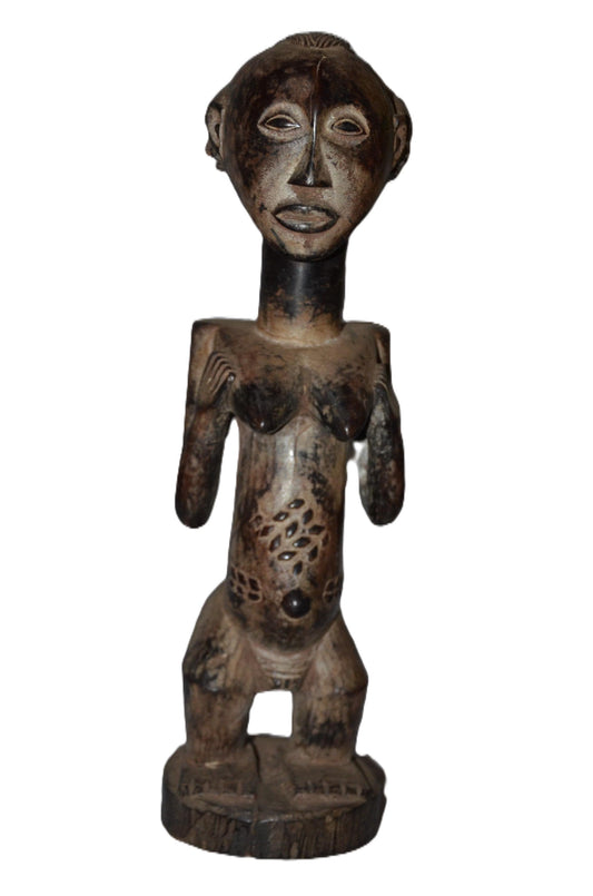 Luba Female Ancestor Figure DRC | African Wood Sculpture | Congo Tribal Statue