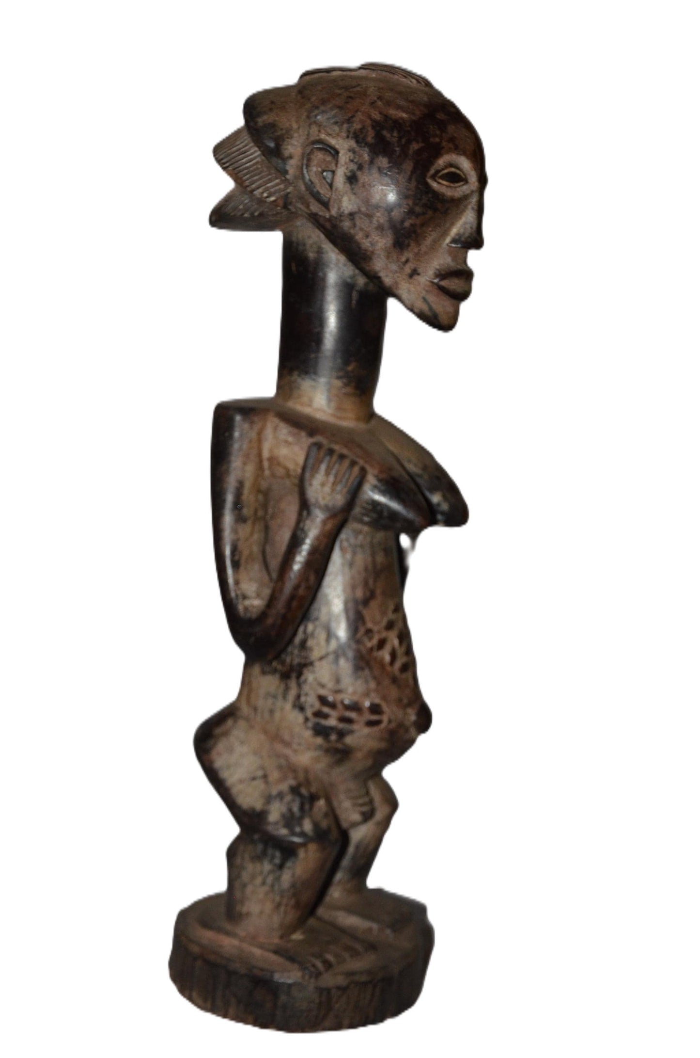 Luba Female Ancestor Figure DRC | African Wood Sculpture | Congo Tribal Statue
