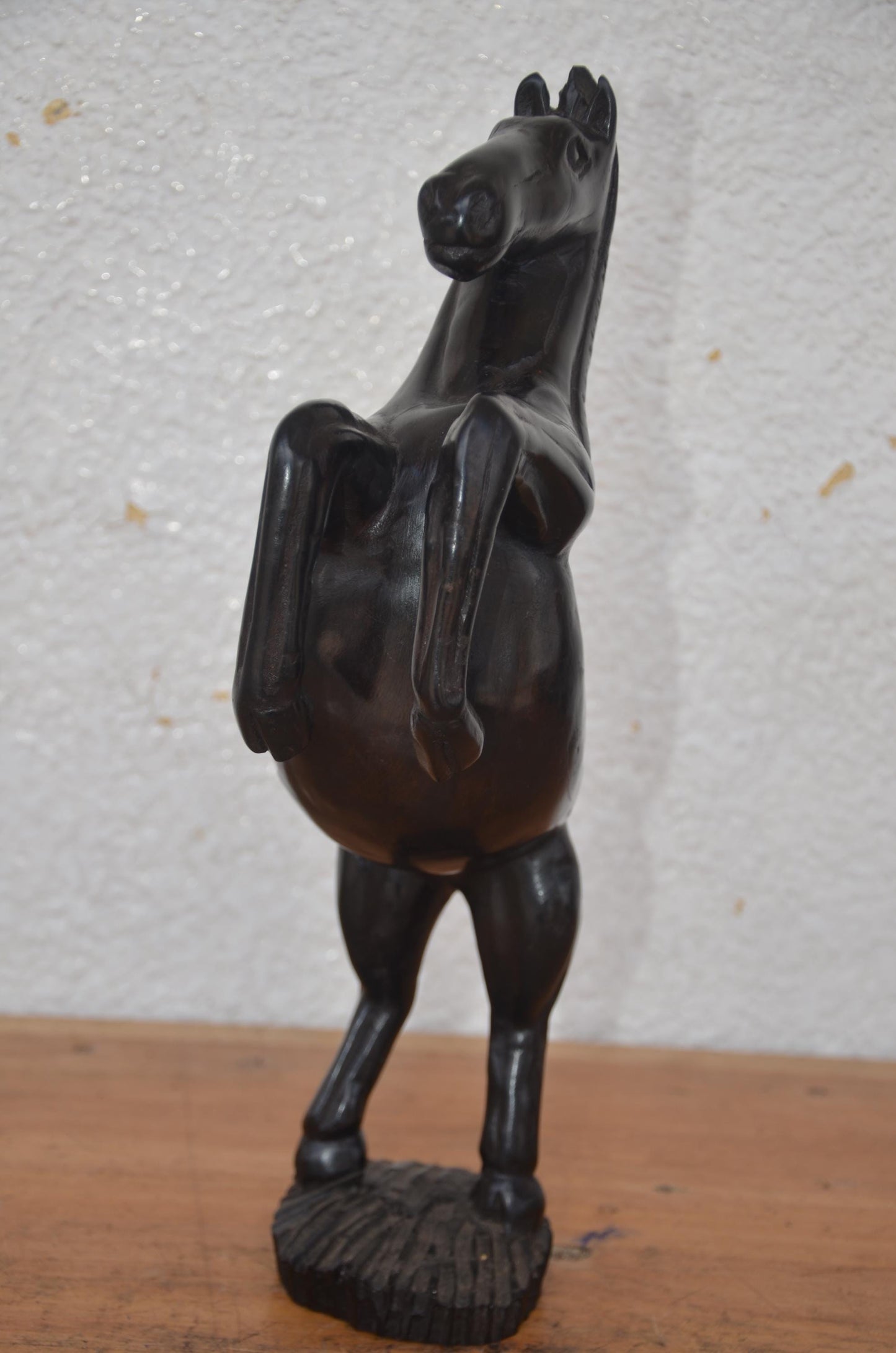 Ebony Horse Statue | Hand-Carved Luxury Wood Sculpture | African Blackwood Equestrian Art