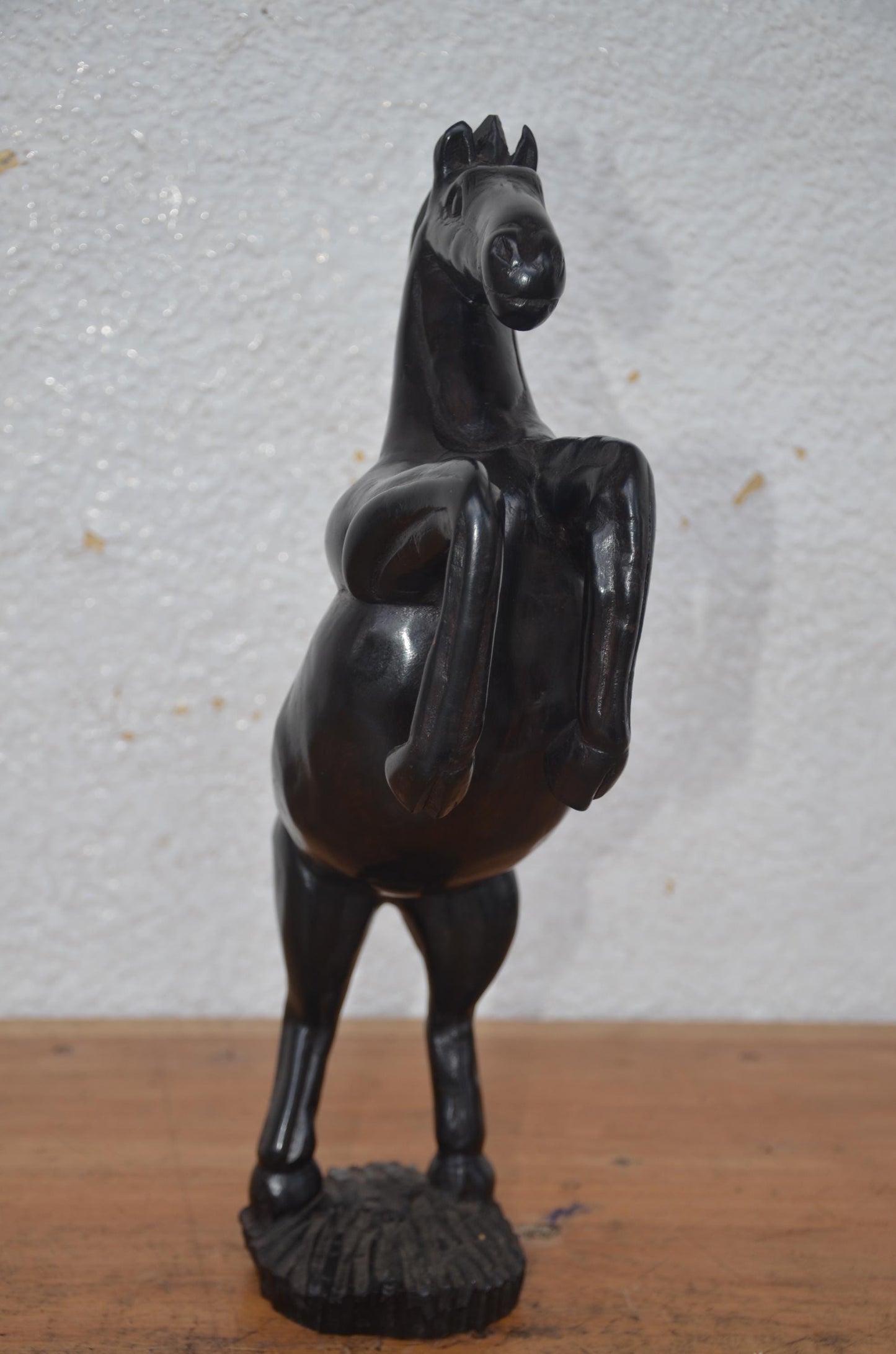 Ebony Horse Statue | Hand-Carved Luxury Wood Sculpture | African Blackwood Equestrian Art