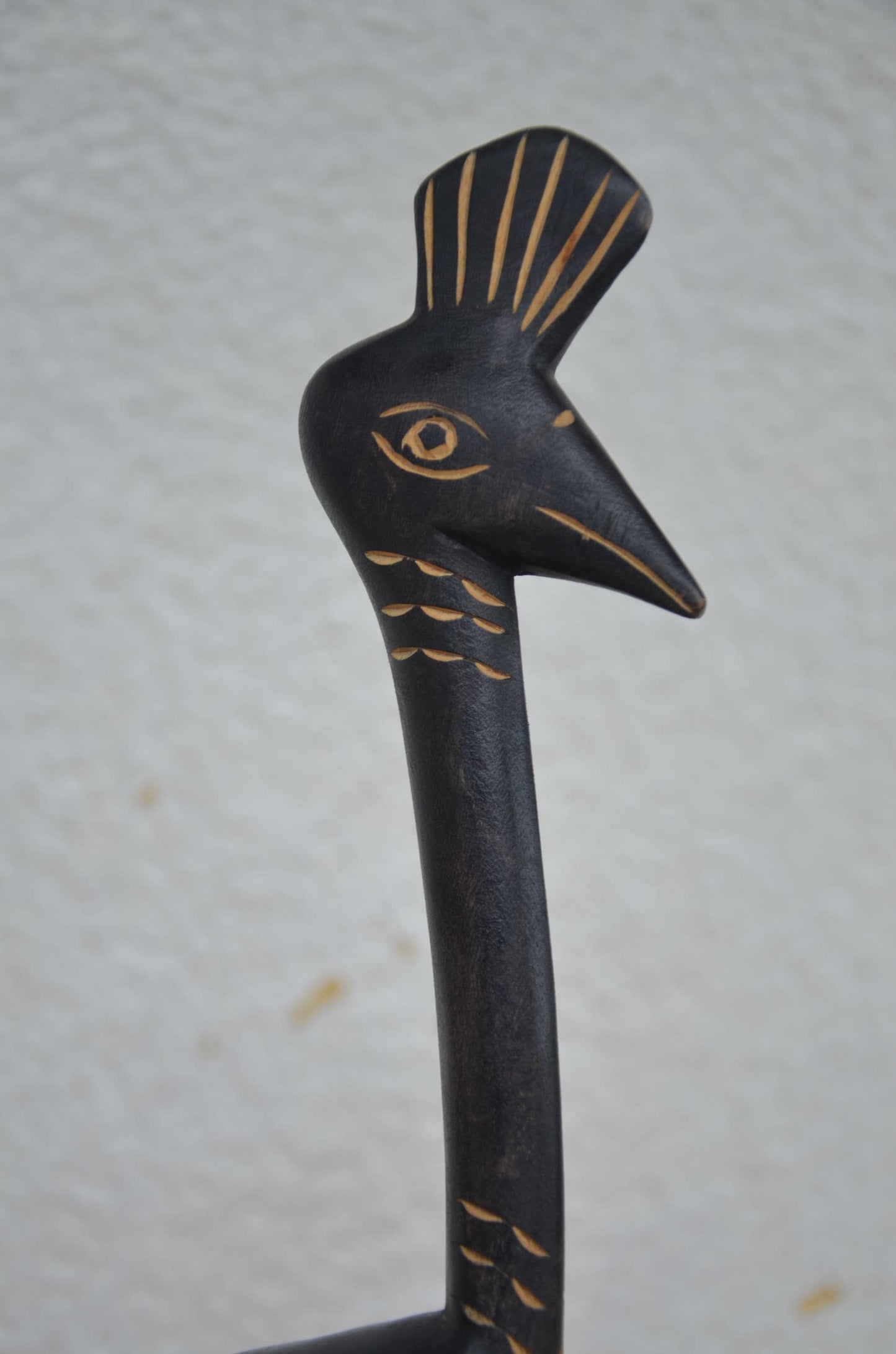 Rwandan Peacock Statues – 17" Hand-Carved Wood – Nyungwe Forest Mother & Kid