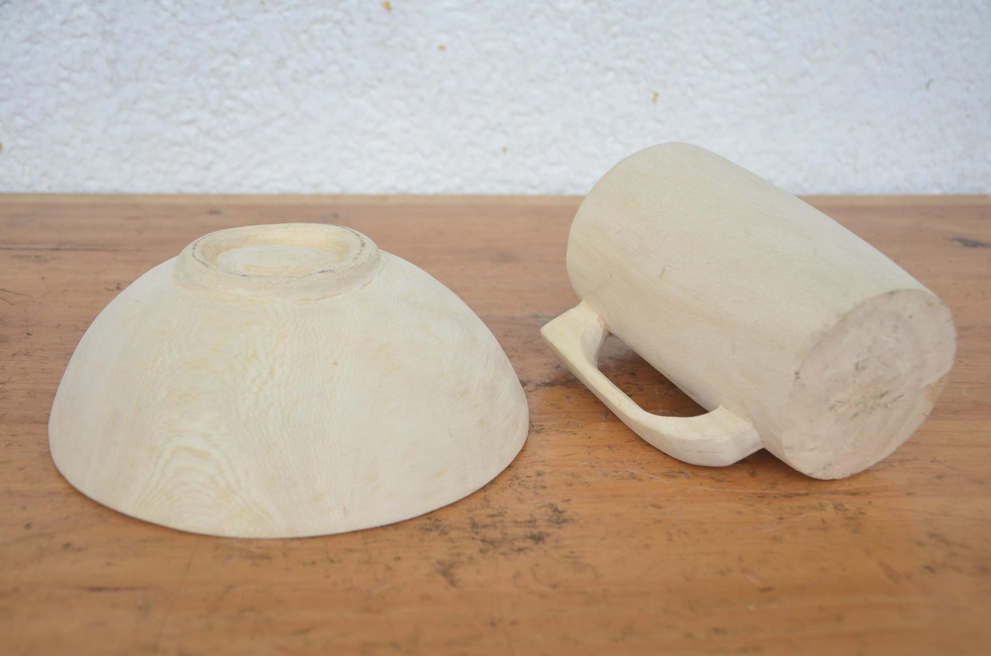 Rwandan Ikigeni Dish Set | Hand-Carved Wooden Imbehe Bowl & Cup | Authentic Rwanda Serving Decor