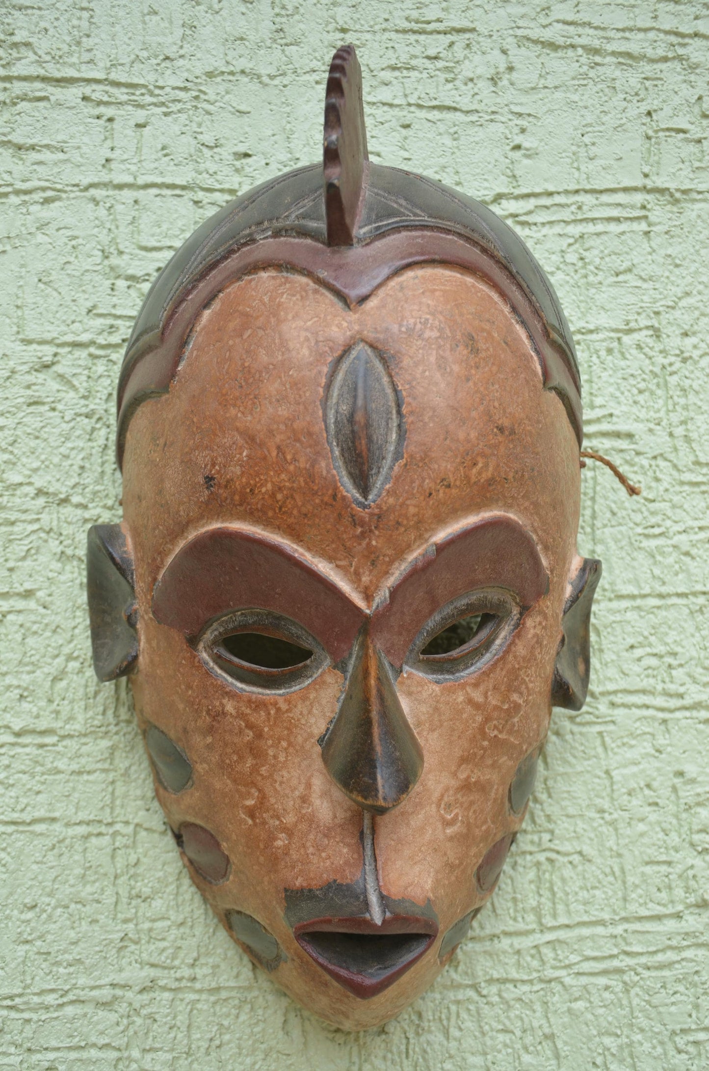 Pende Facemask | Authentic DRC Tribal Art | Hand-Carved Congolese Ritual Plaque