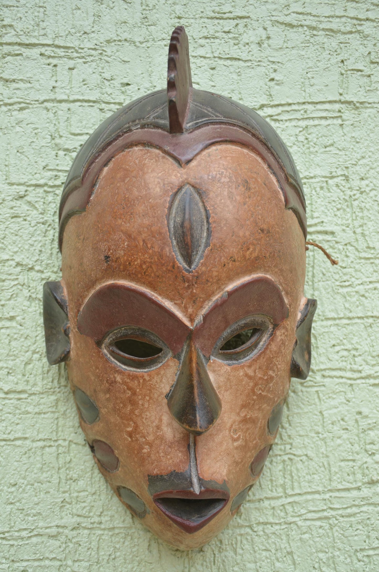 Pende Facemask | Authentic DRC Tribal Art | Hand-Carved Congolese Ritual Plaque