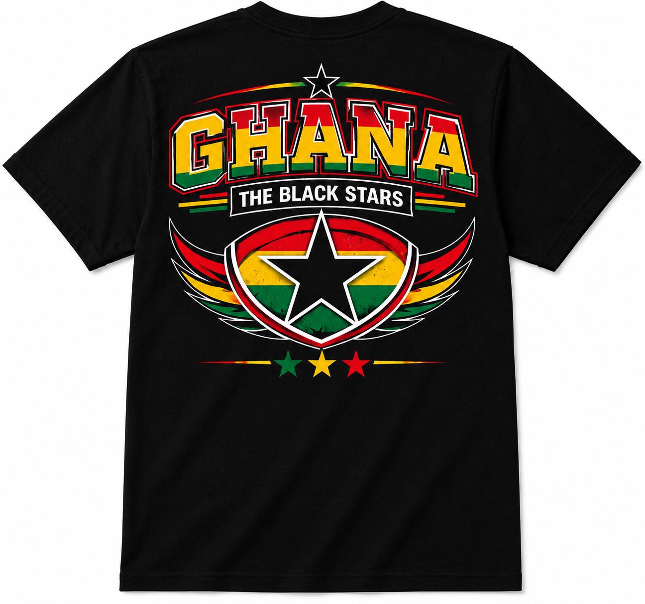 Ghana Football Shirt, Black Stars Fan Shirt, Ghana Soccer Tee, African Football Supporter Shirt, Match Day Apparel Gift