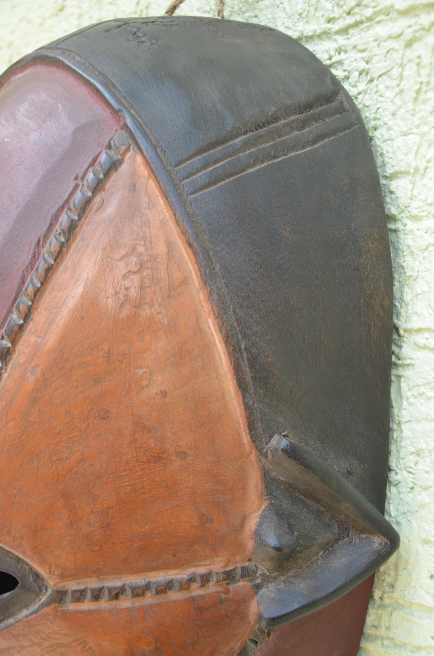 Lega Lungu Mask | Authentic Congolese Bwami Art | Hand-Carved Minimalist Ritual Plaque