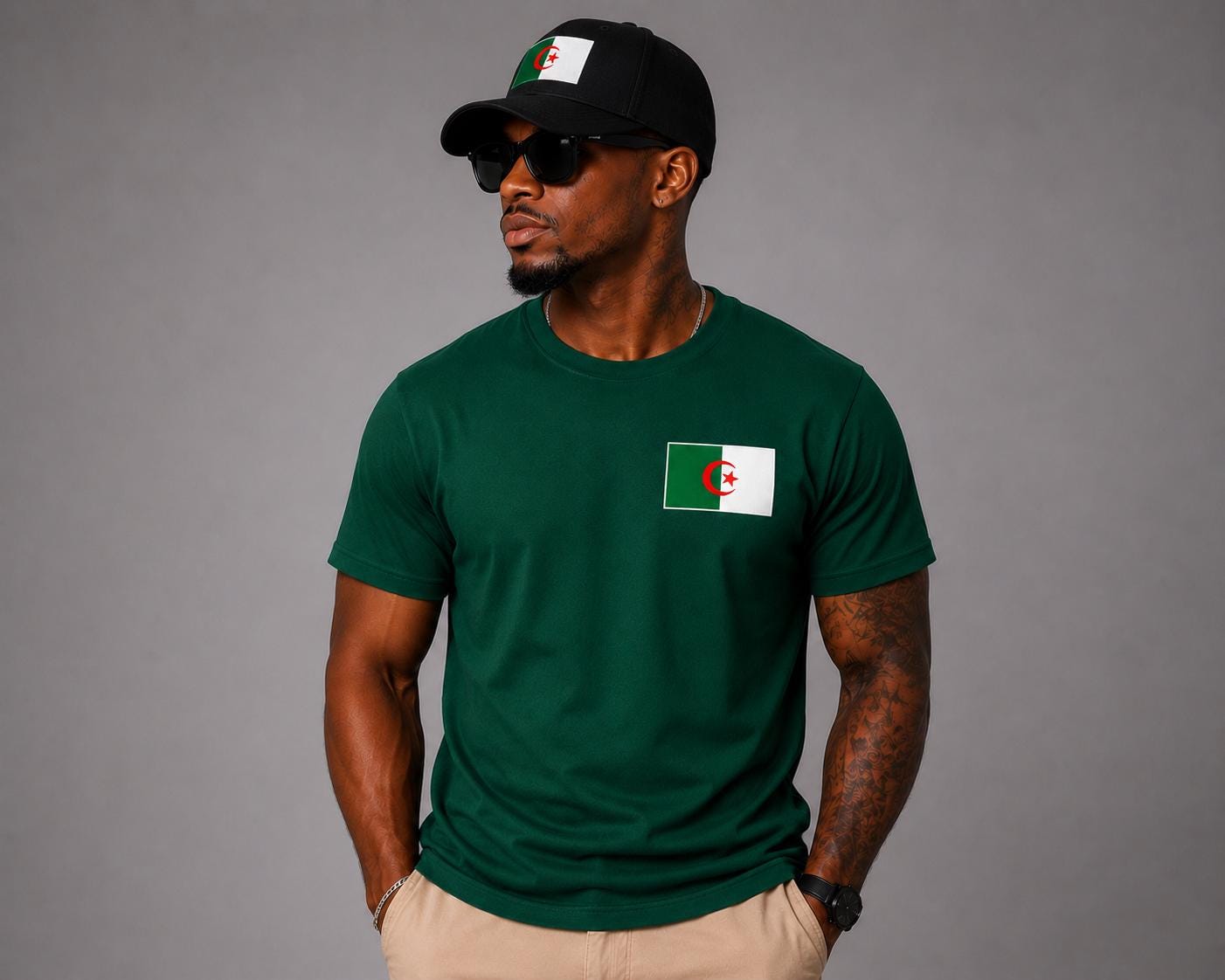 Algeria Football Shirt, Les Fennecs Fan Tee, Soccer Supporter Apparel, Match Day