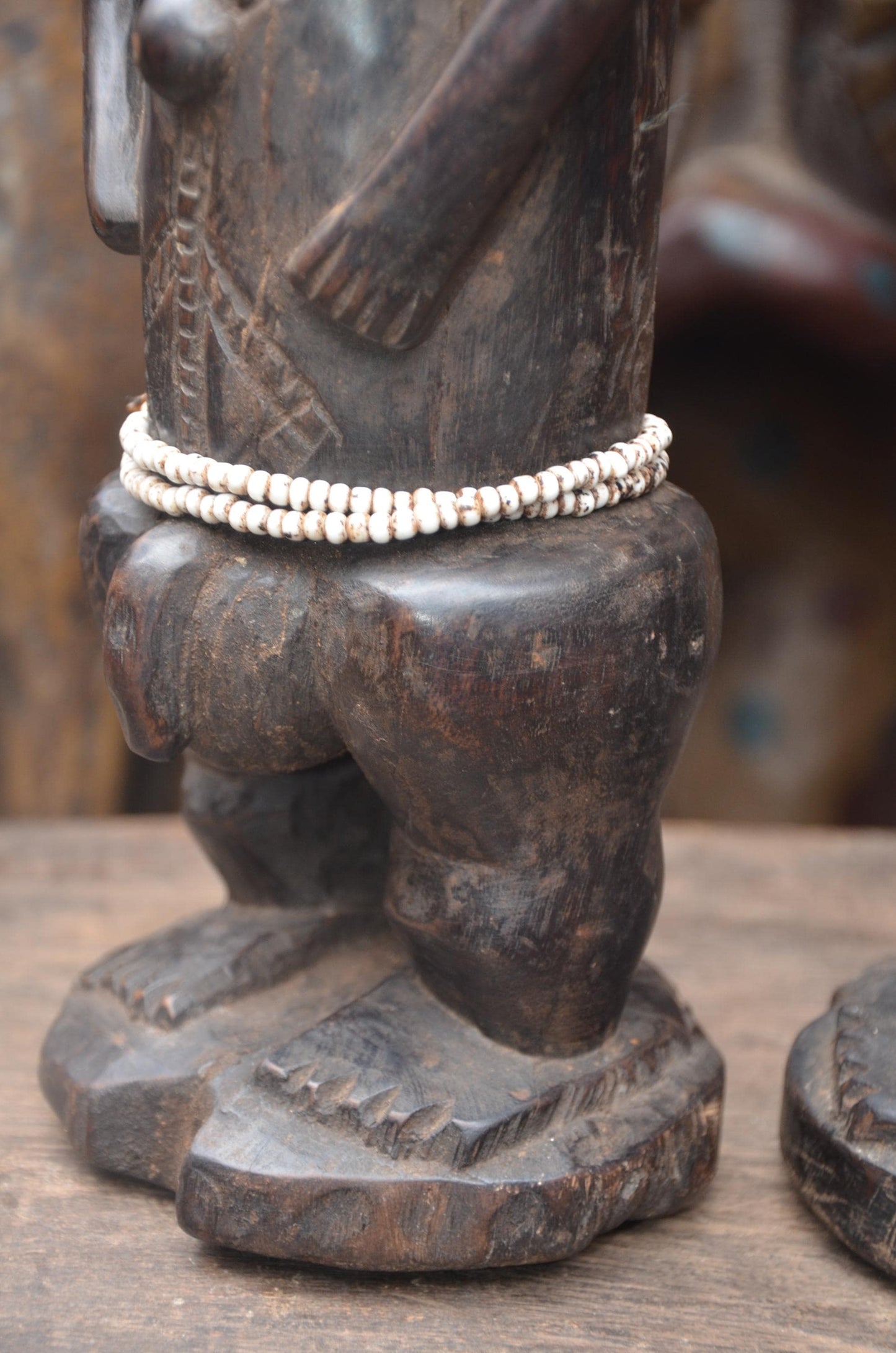 African Tabwa Spirit Statues – Hand-Carved Wood Ancestral Couple – Tribal Art