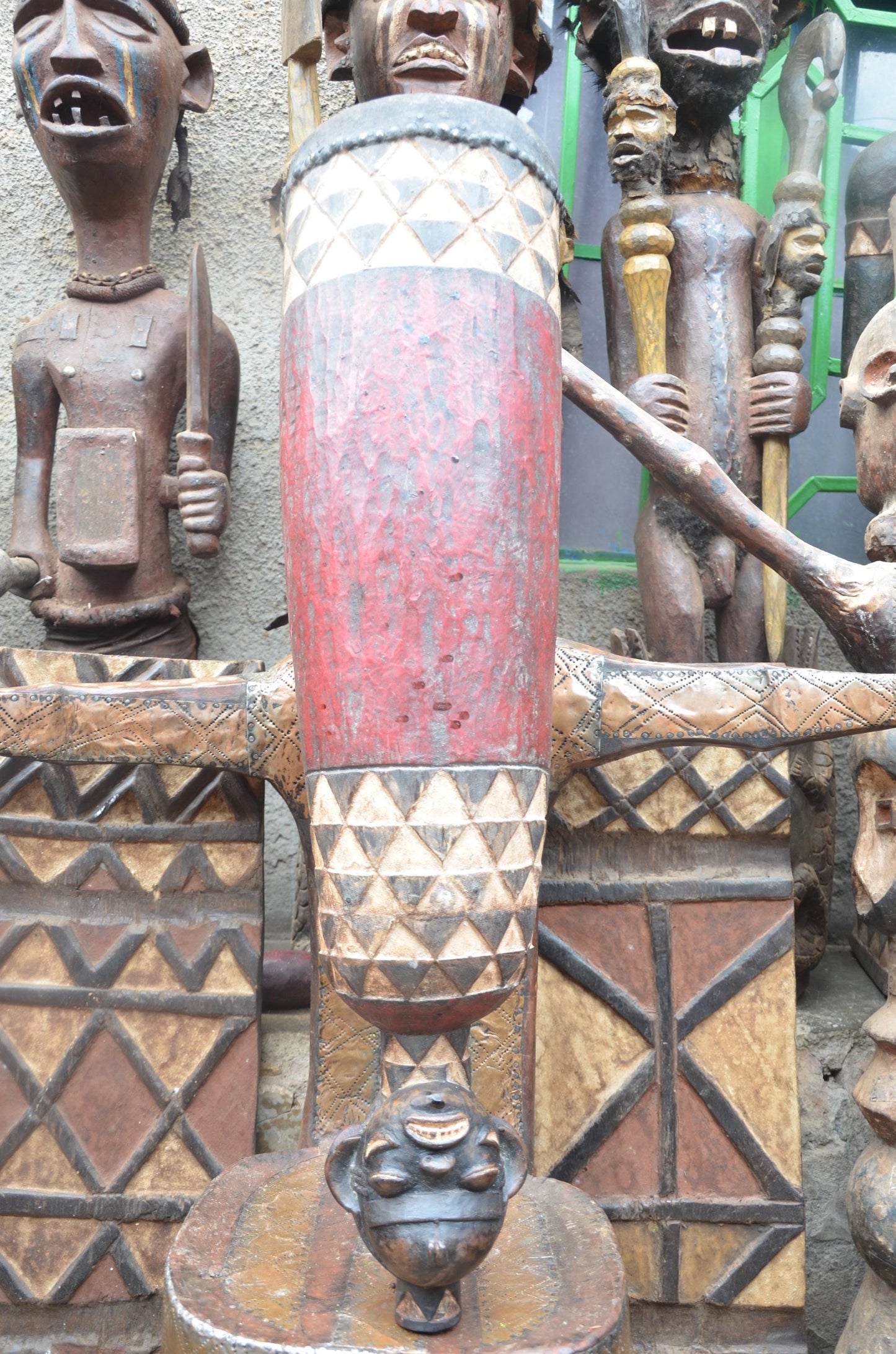 Pende Tam Tam Ceremonial Drum – Hand-Carved Wood Ritual Drum – Tribal Art