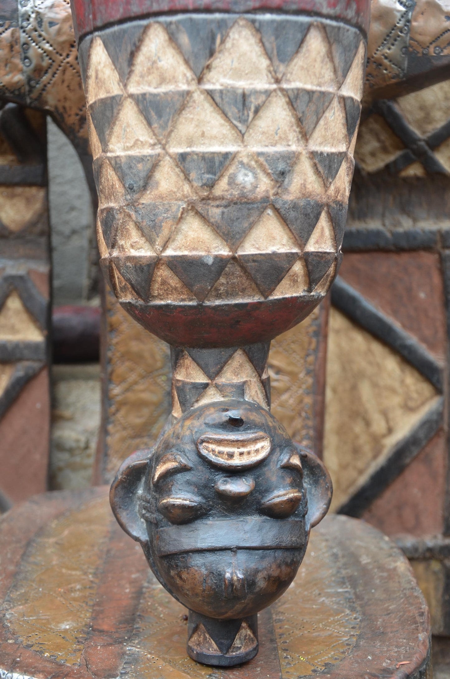 Pende Tam Tam Ceremonial Drum – Hand-Carved Wood Ritual Drum – Tribal Art