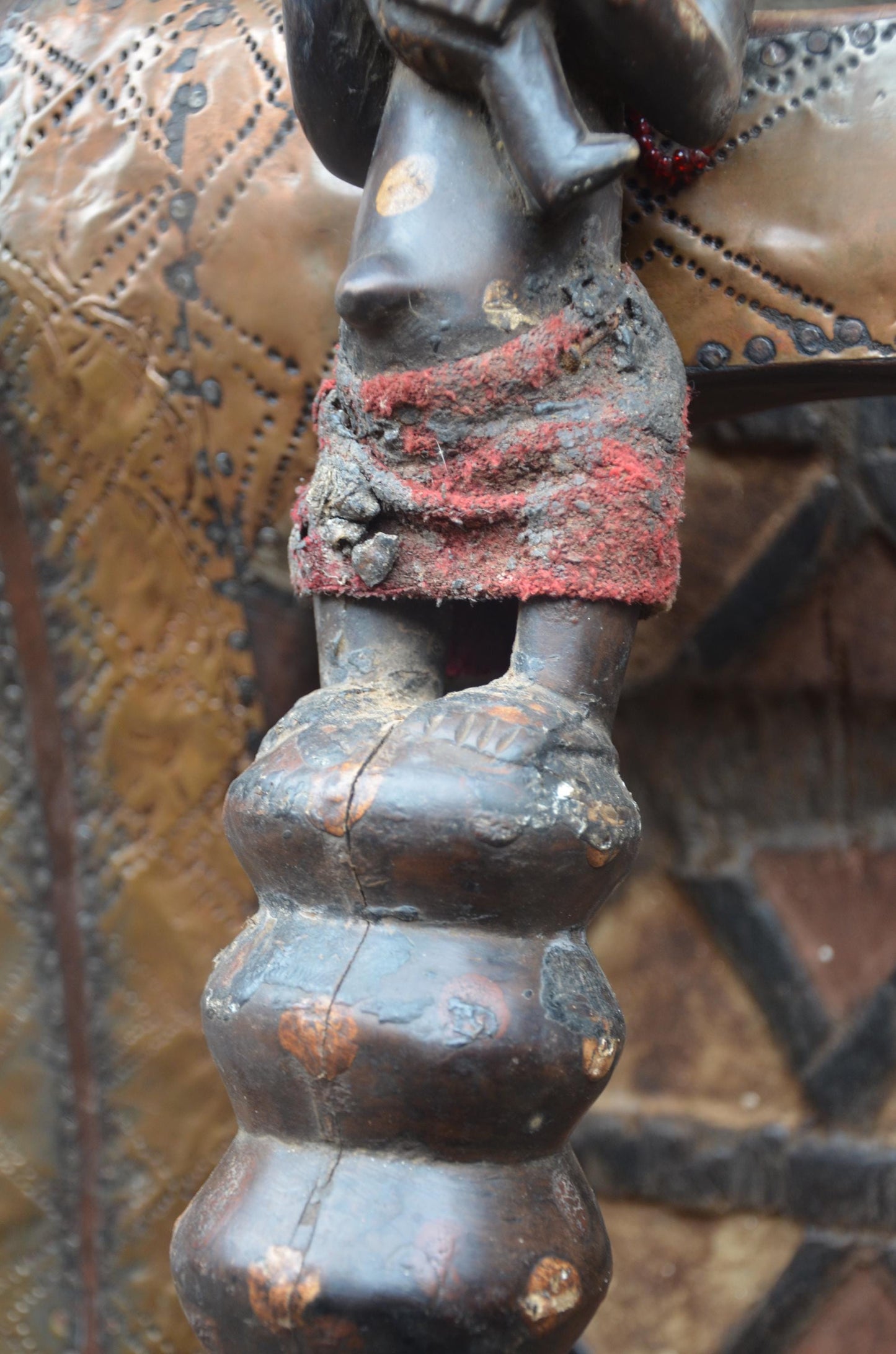 Kongo Nkisi Nkondi Couple Statues – Nailed Wood Power Figures – Tribal Art