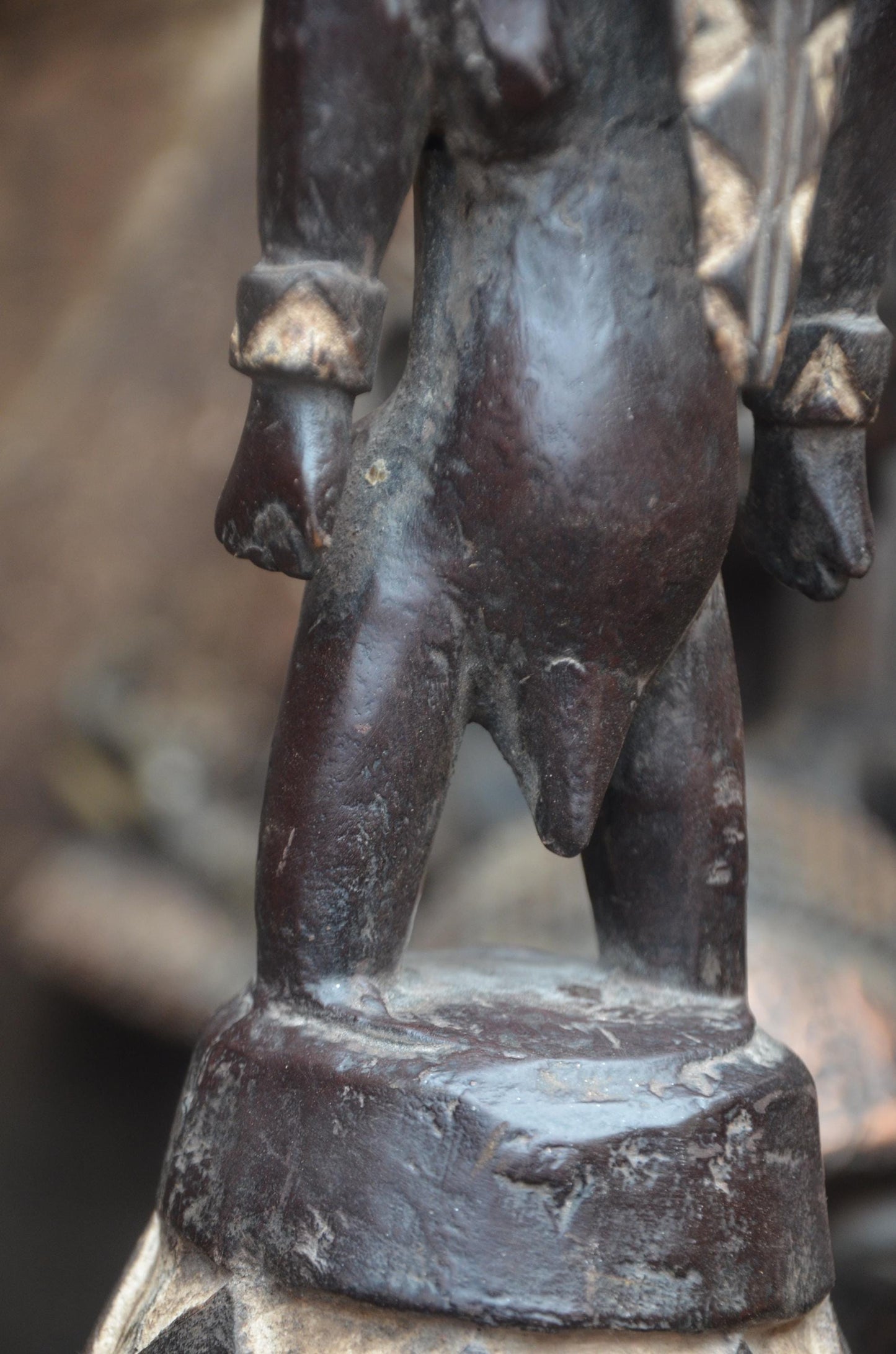 African Pende Couple Figures – Hand-Carved Wood Ancestral Pair – Congo Art