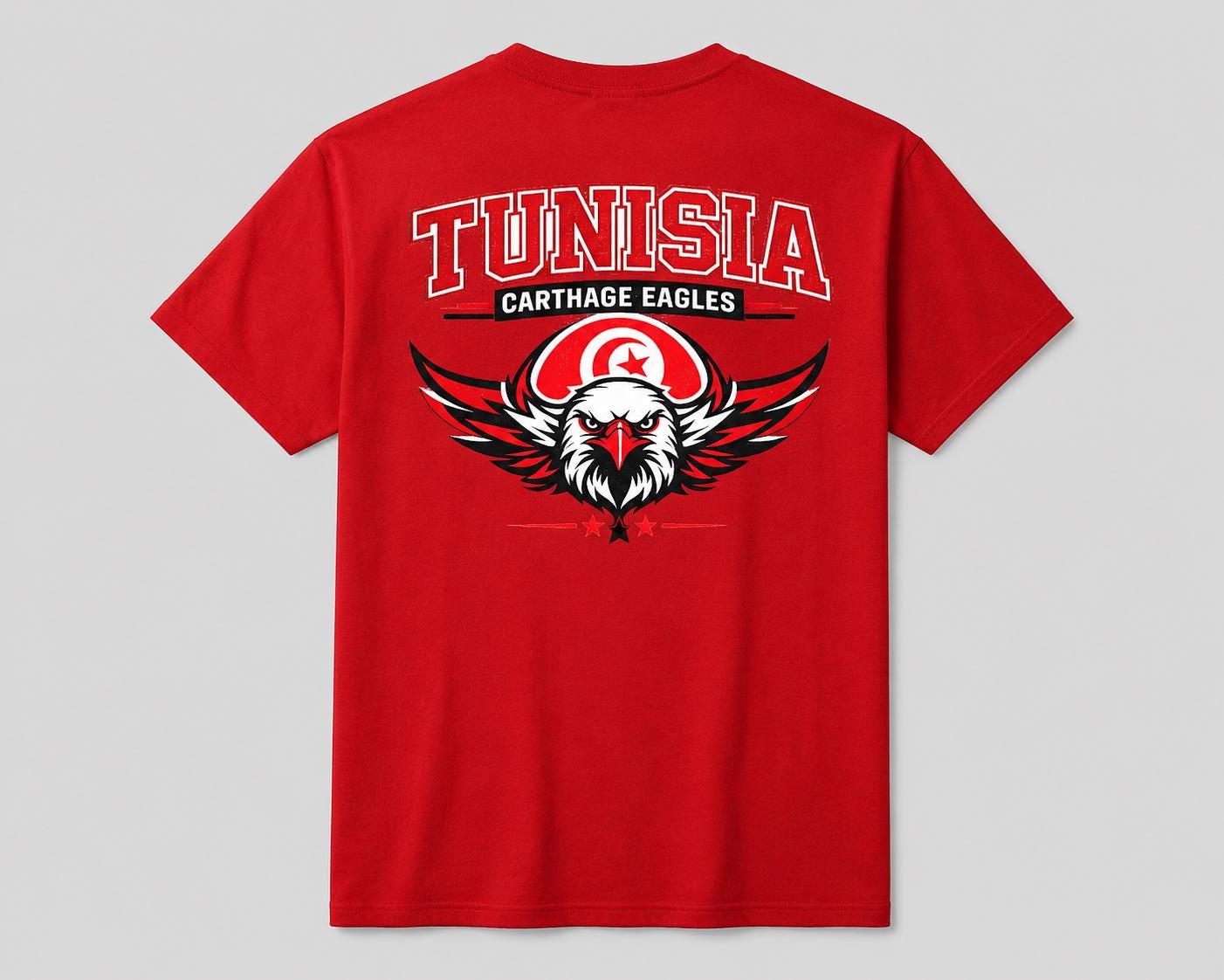 Tunisia Football Shirt, Carthage Eagles Fan Shirt, Tunisia Soccer Tee, African Football Supporter Shirt, Match Day Apparel Gift