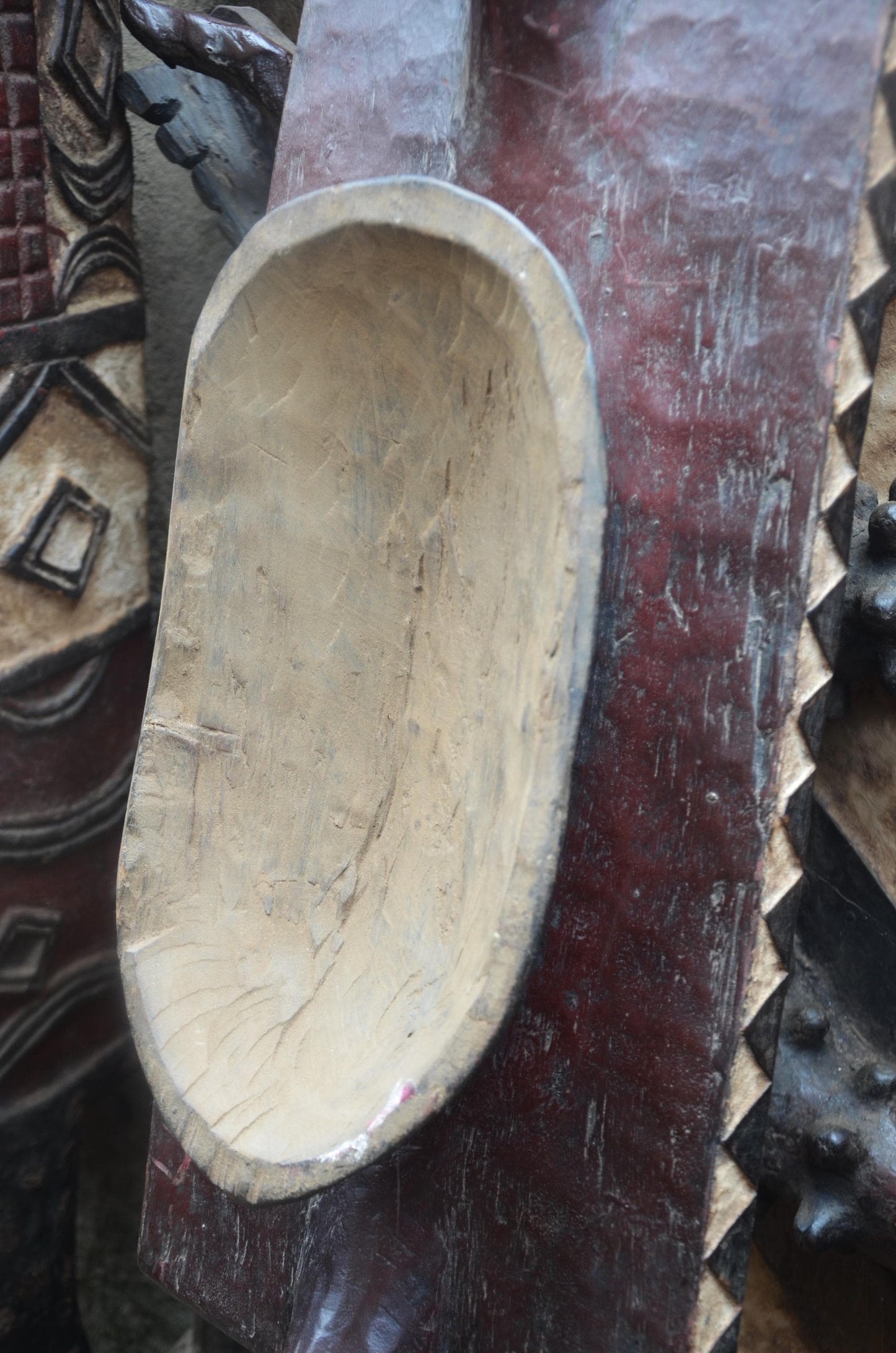 African Mancala Game Board – Anthropomorphic Wood Bao Game – Tribal Art