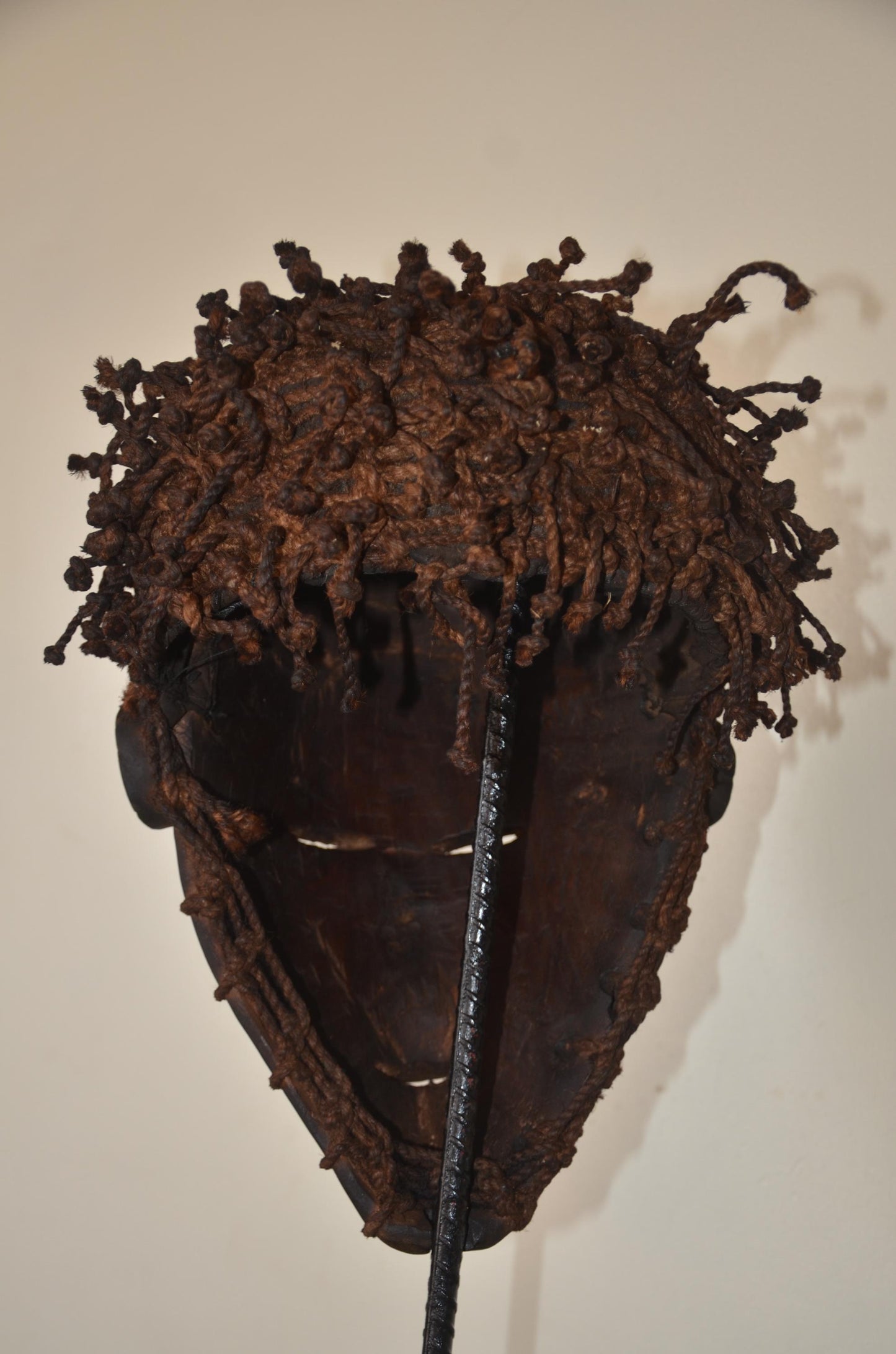 Chokwe Mwana Pwo Mask | Beaded Cowrie Shell Wall Decor | Congo Ancestor Art