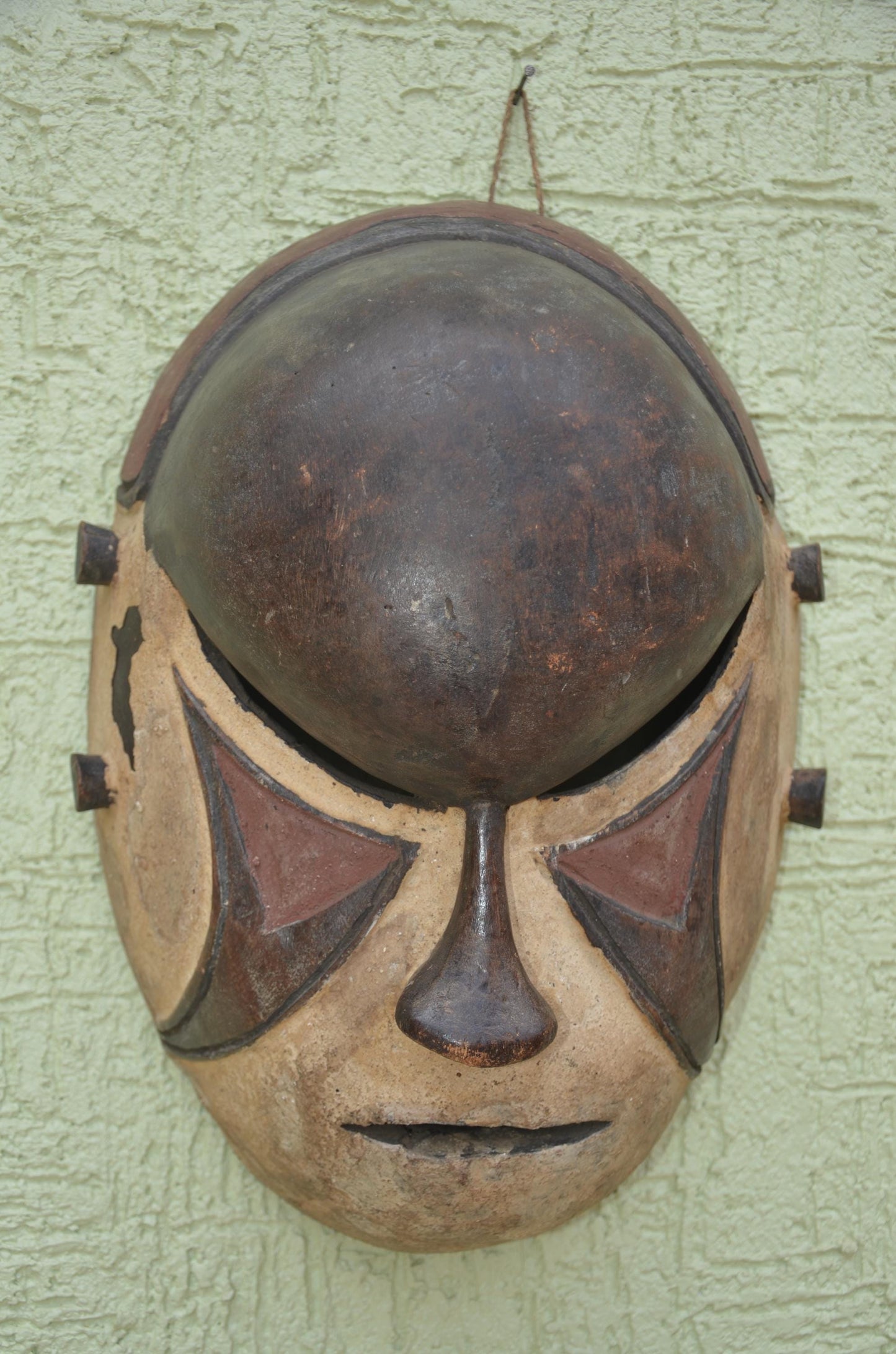 Igbo Agbogho Mmuo Mask | Maiden Spirit Wall Decor | Nigeria Handcrafted Folk Art