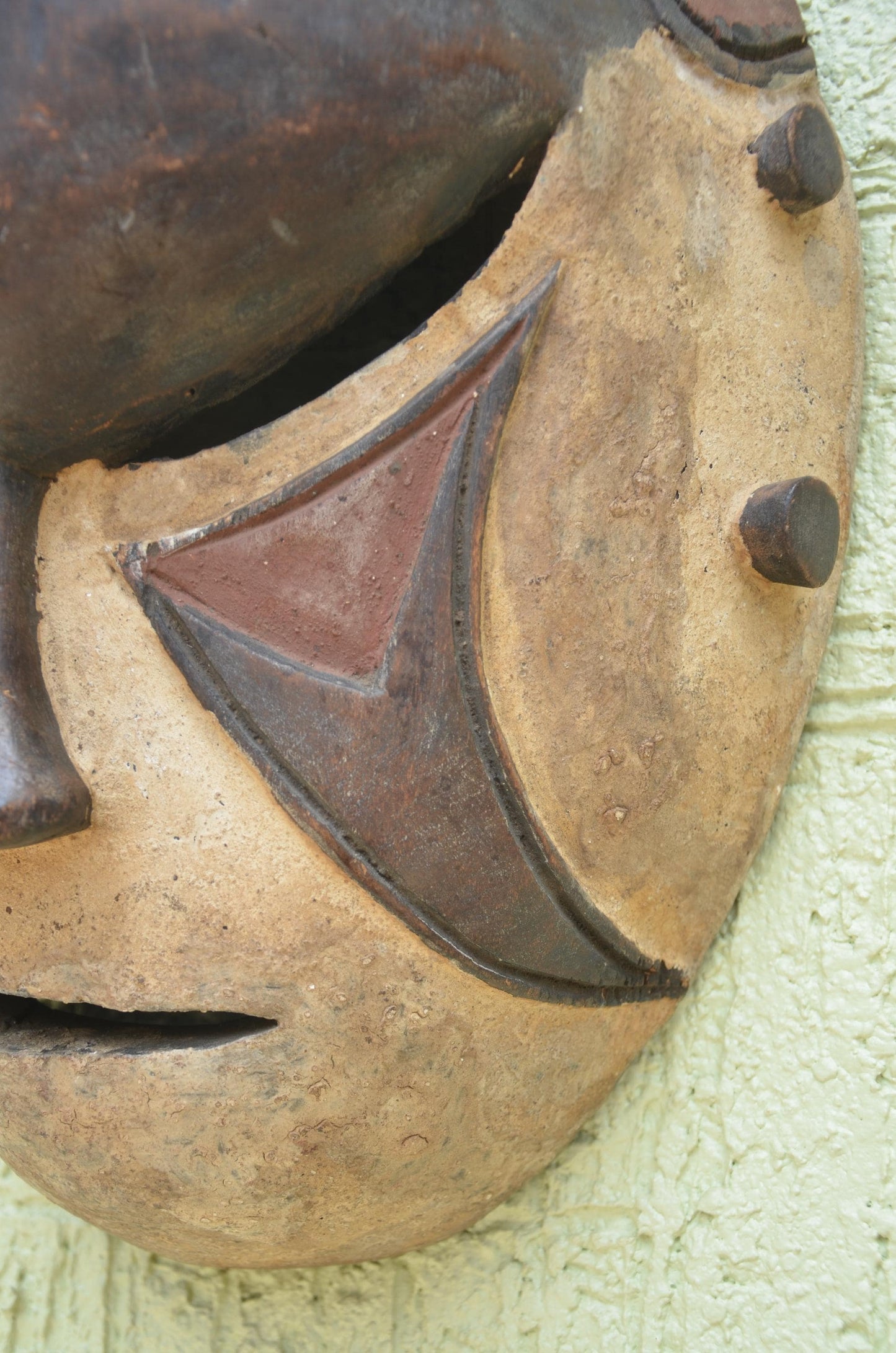 Igbo Agbogho Mmuo Mask | Maiden Spirit Wall Decor | Nigeria Handcrafted Folk Art
