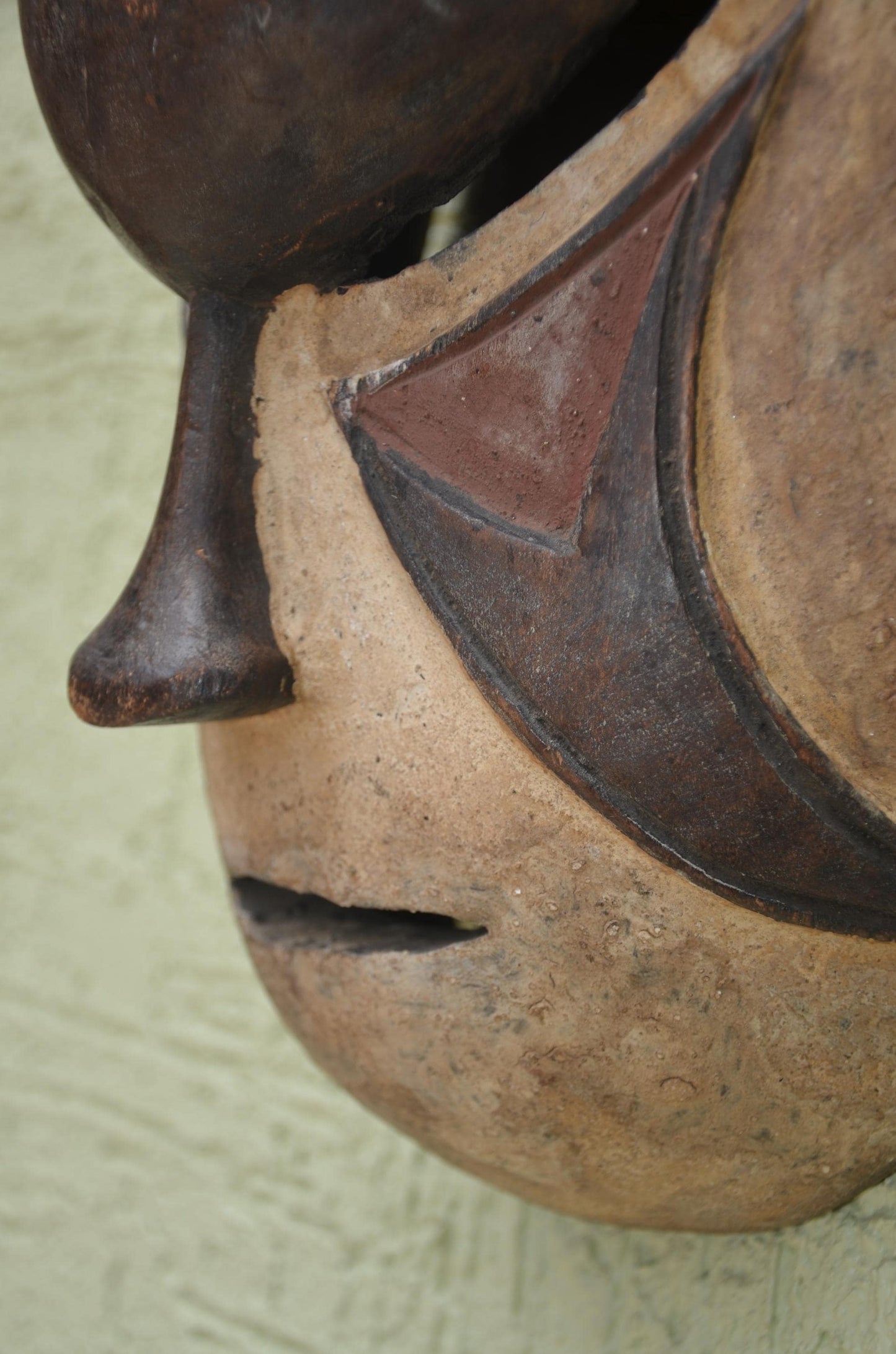 Igbo Agbogho Mmuo Mask | Maiden Spirit Wall Decor | Nigeria Handcrafted Folk Art