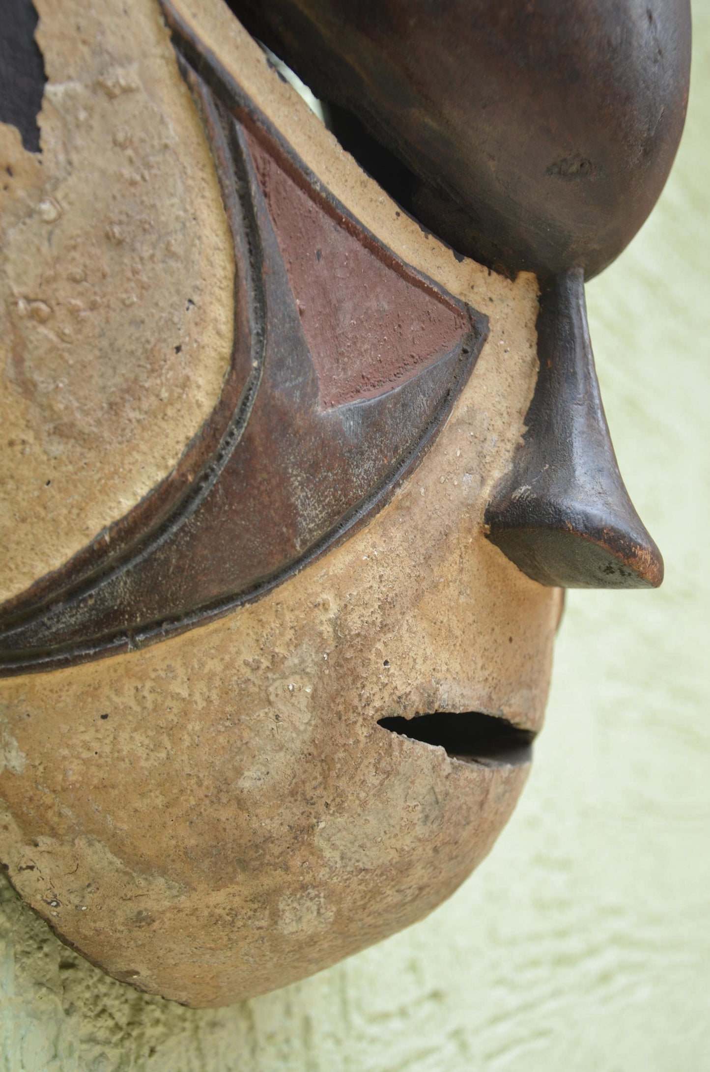Igbo Agbogho Mmuo Mask | Maiden Spirit Wall Decor | Nigeria Handcrafted Folk Art