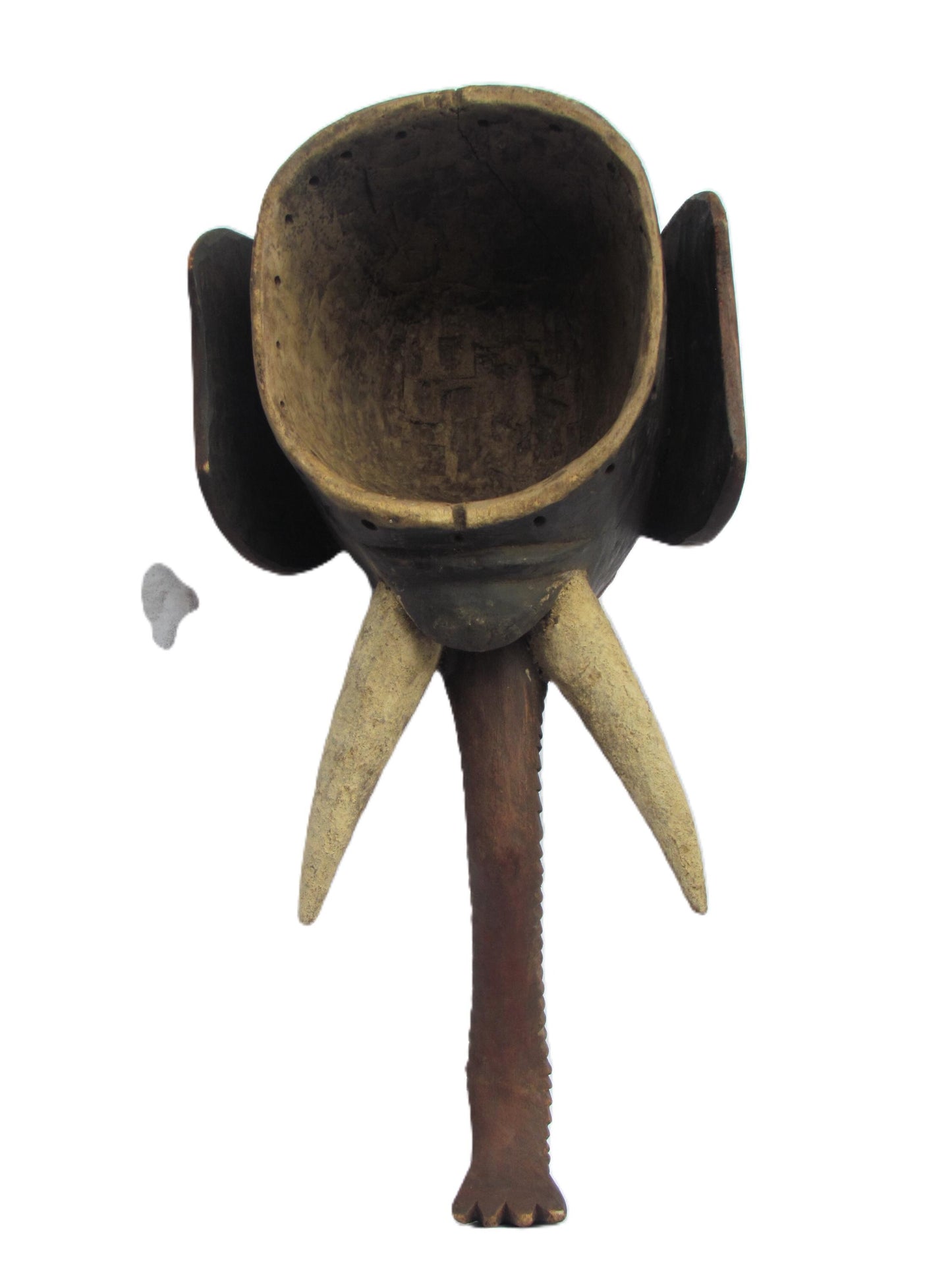 African Kuba Elephant Mask – Vintage Wood Zoomorphic Tribal Art Congo DRC