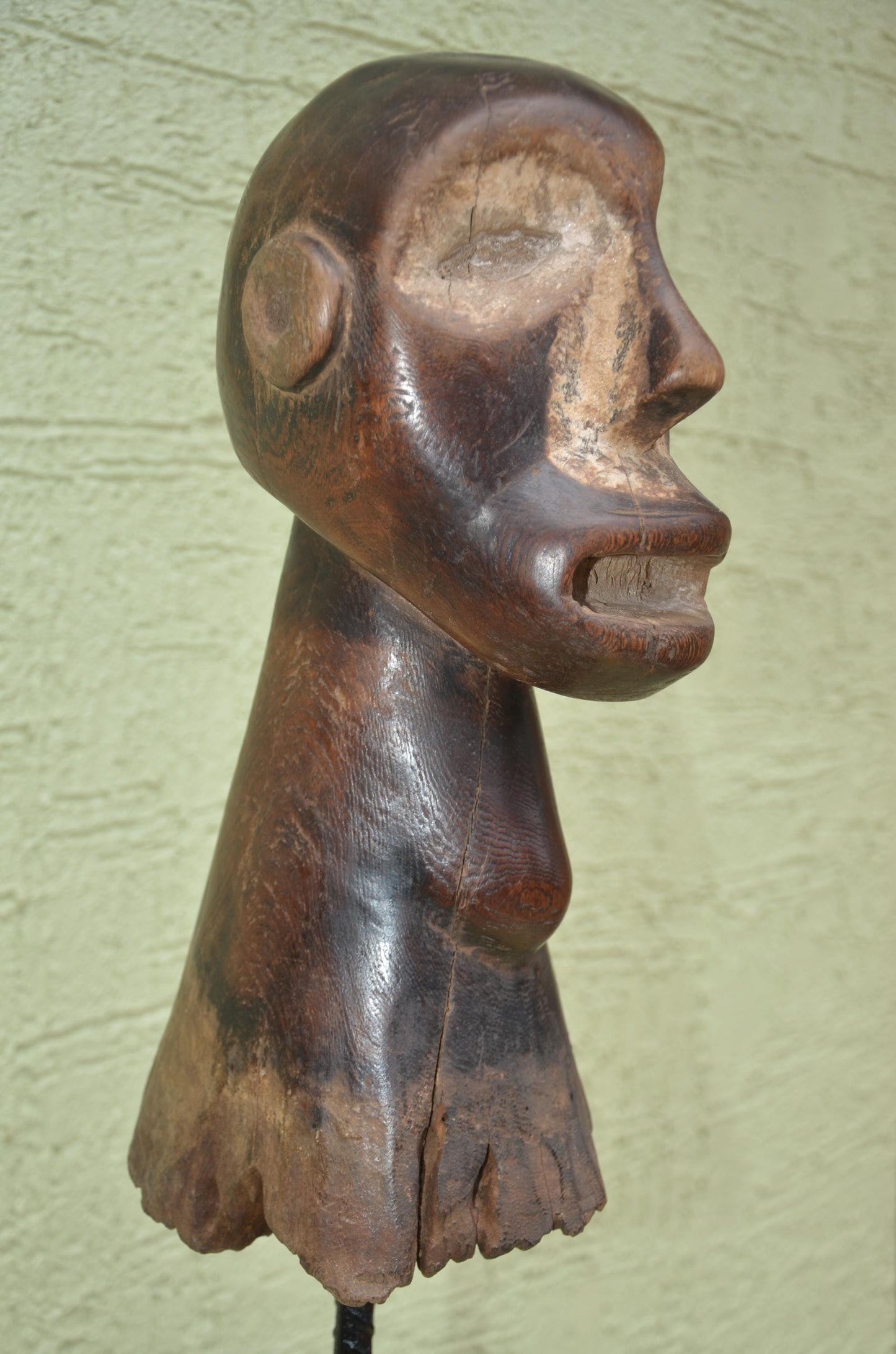 Lega Head Statue | Hand-Carved Wood Bwami Sculpture | Congo Ancestral Wisdom Art