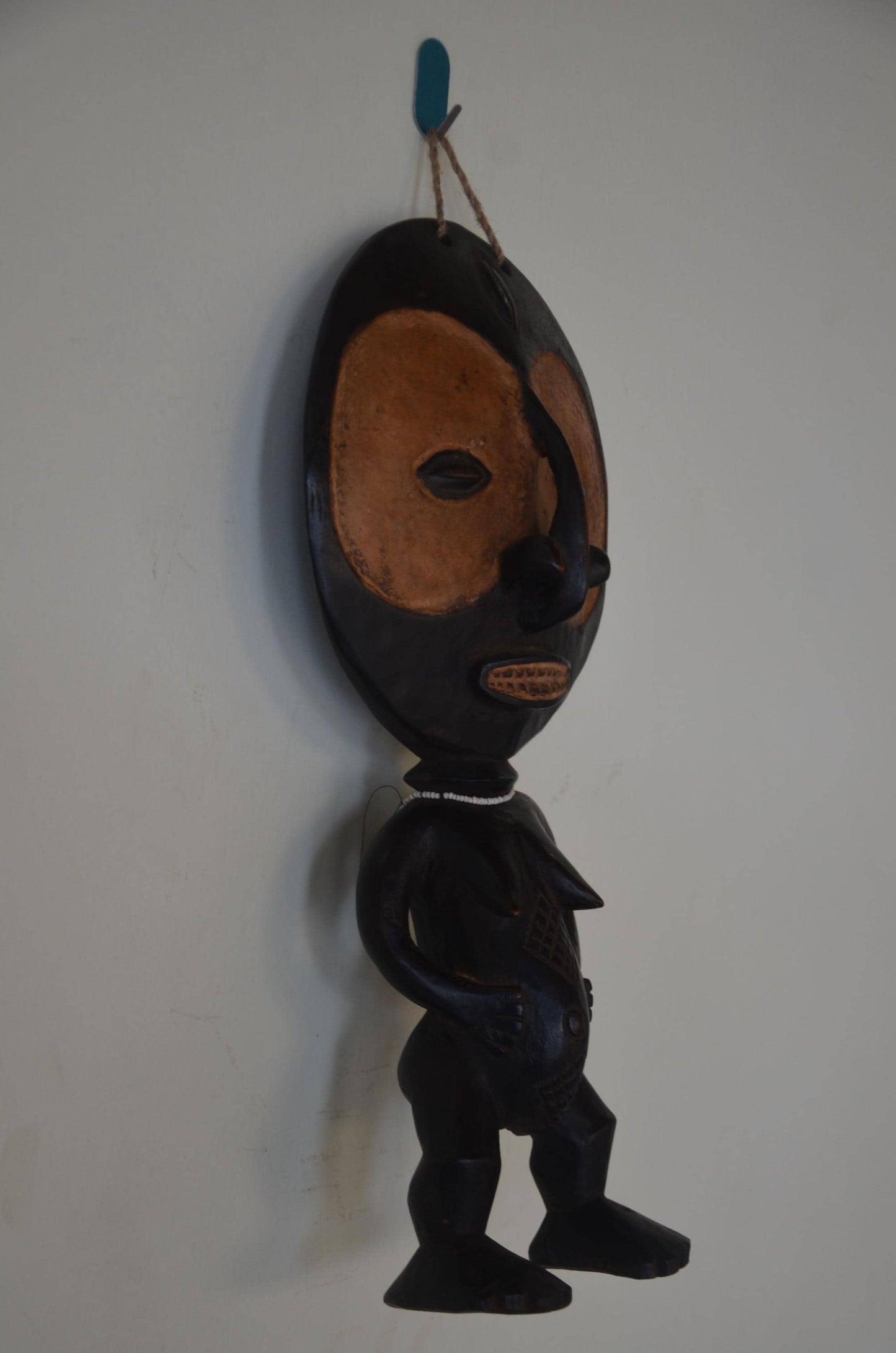 Akuaba Fertility Statue | Hand-Carved Wood Disc Head | Ghana Ashanti Tribal Art