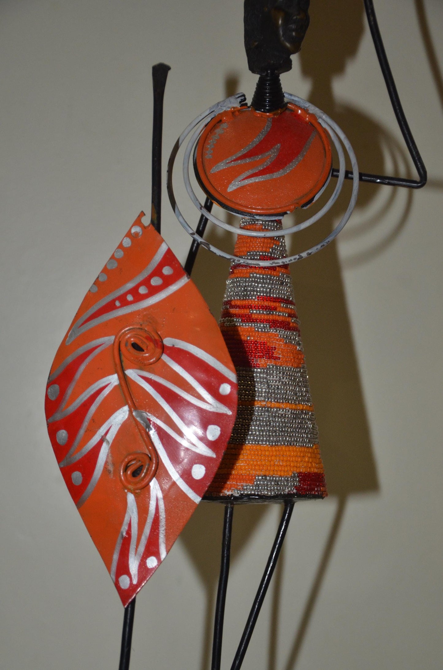 Maasai Figurine Candle Holder | Handcrafted African Metal Art | Elegant Table Decor
