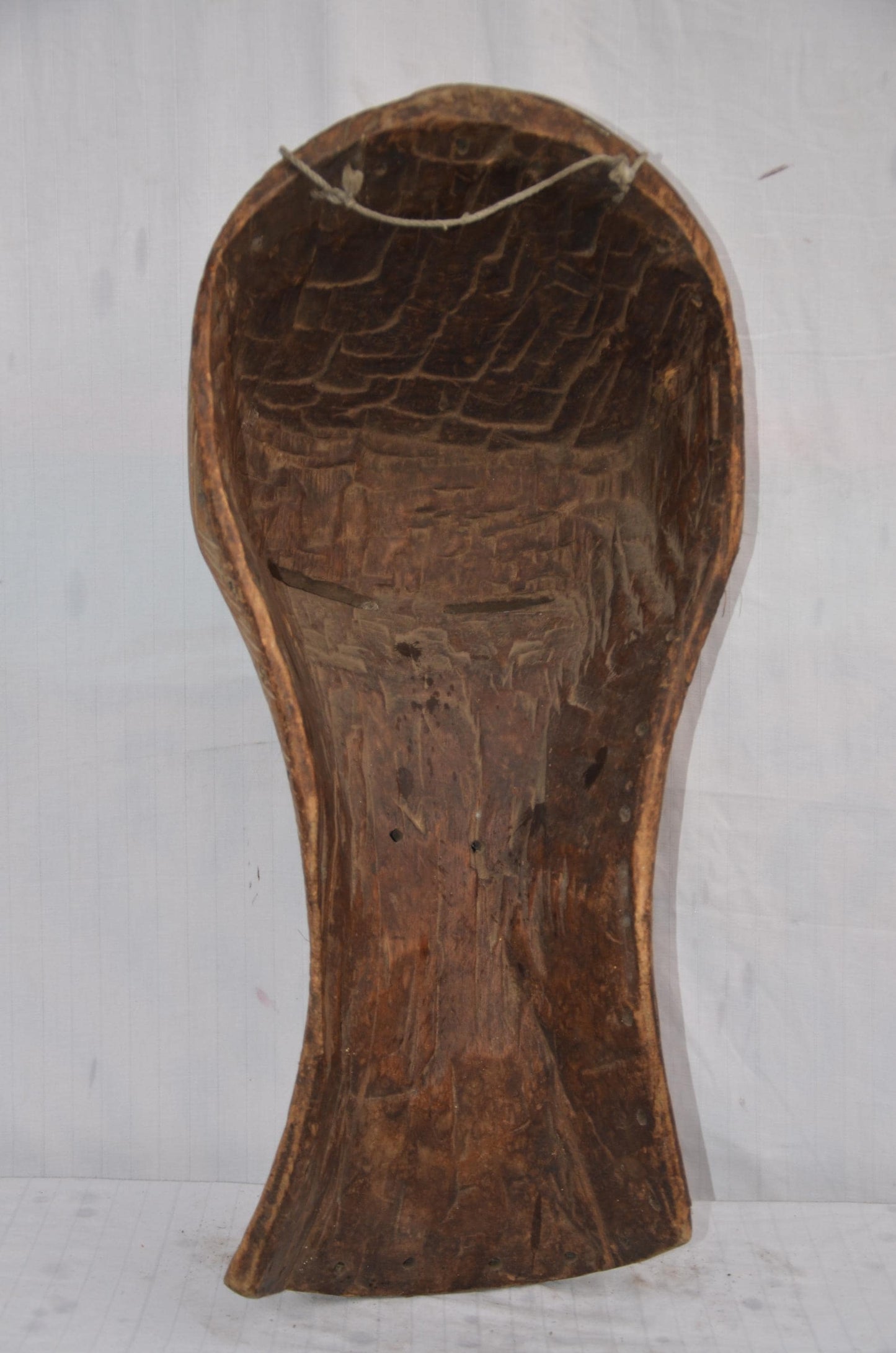 Songye Kifwebe Mask | Large Hand-Carved Wood Striated Art | Congo Elongated Tribal Decor