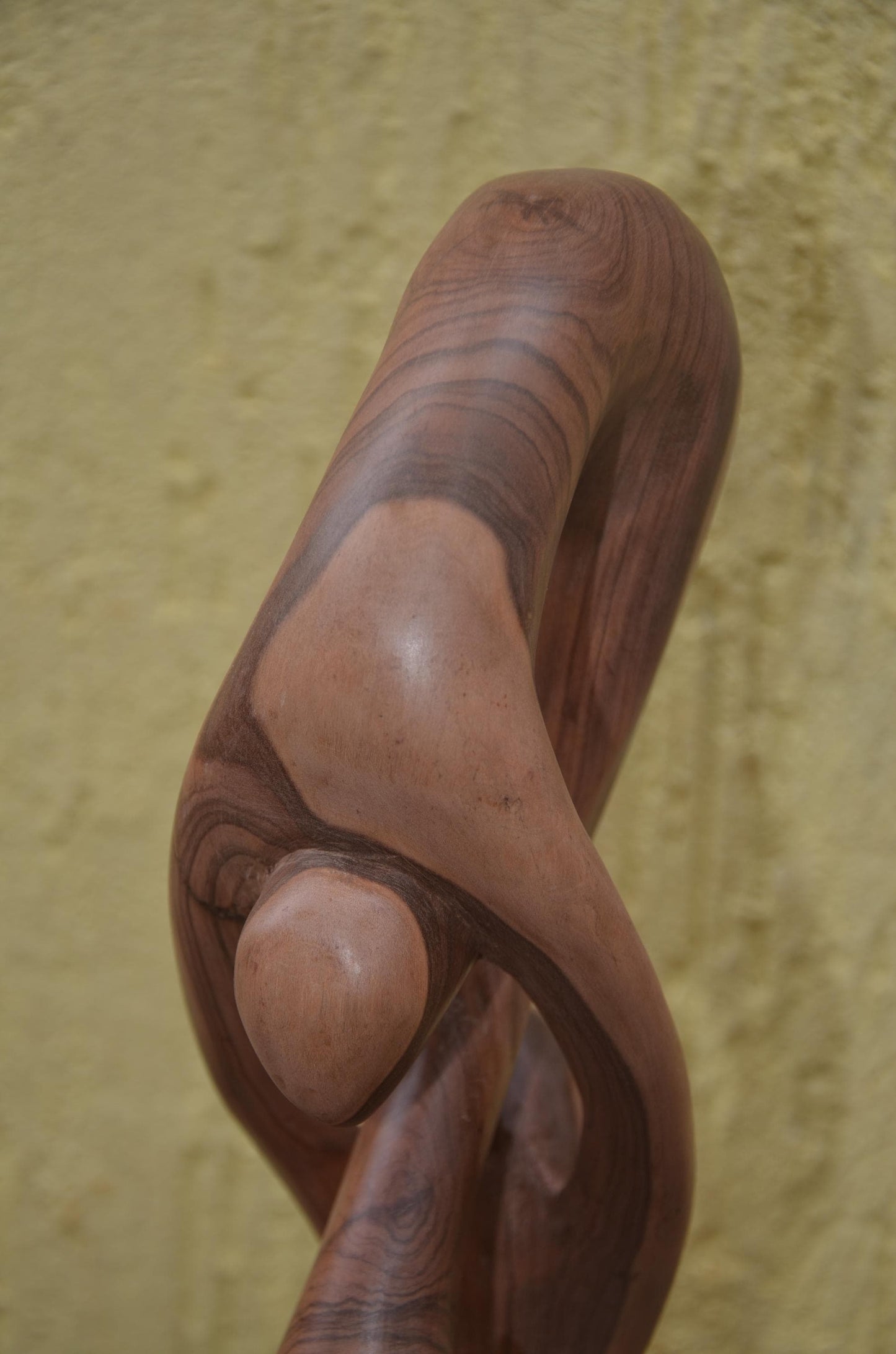 Abstract "Thinking Man" Sculpture | Hand-Carved Natural Hardwood | Minimalist Home Decor