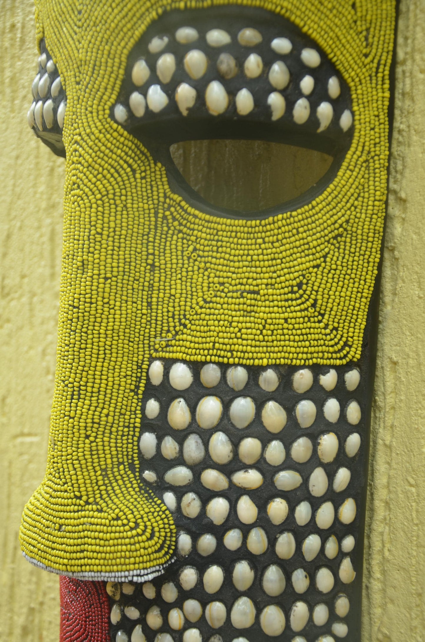 Bamileke Beaded Mask, African Wall Art, Handcrafted Tribal Decor, Boho Wall Hanging