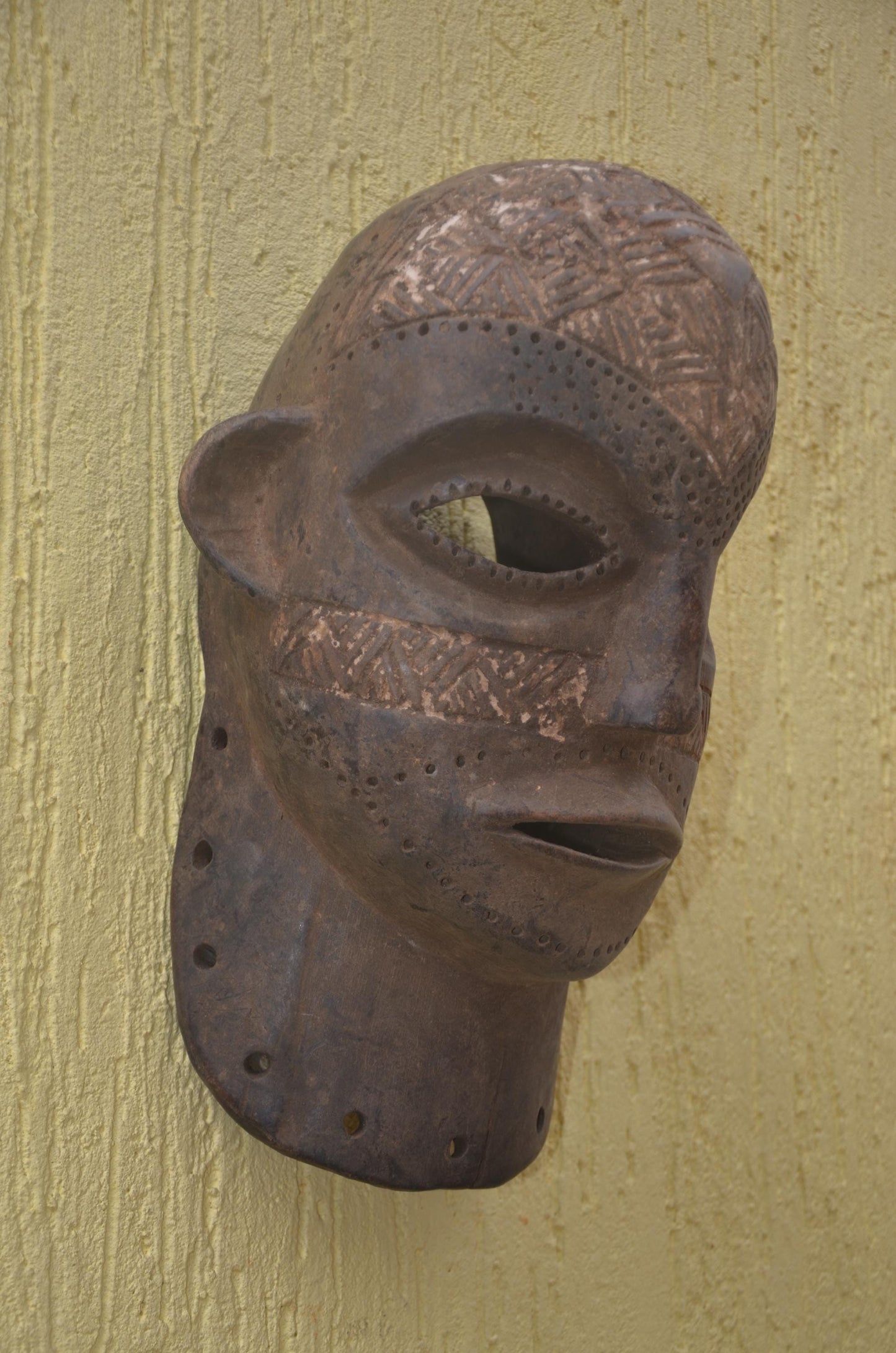 Chokwe Tribal Mask | Hand-Carved Wood Art | Central African Heritage
