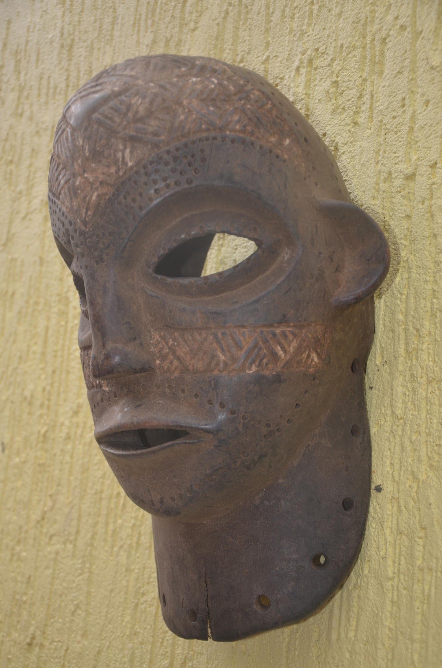 Chokwe Tribal Mask | Hand-Carved Wood Art | Central African Heritage