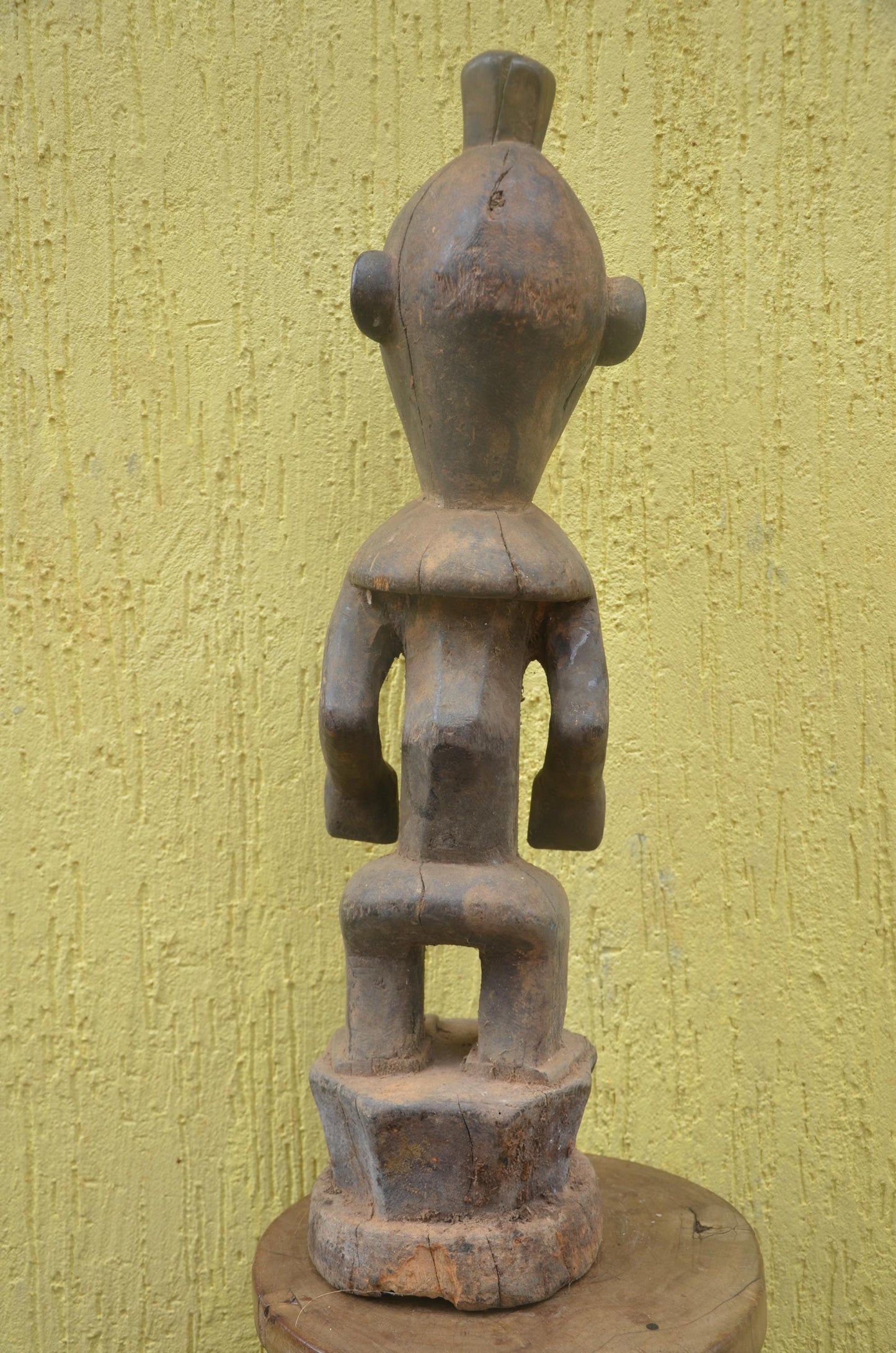 Kumu Fertility Statue | Hand-Carved Wood Figure | Central African Art