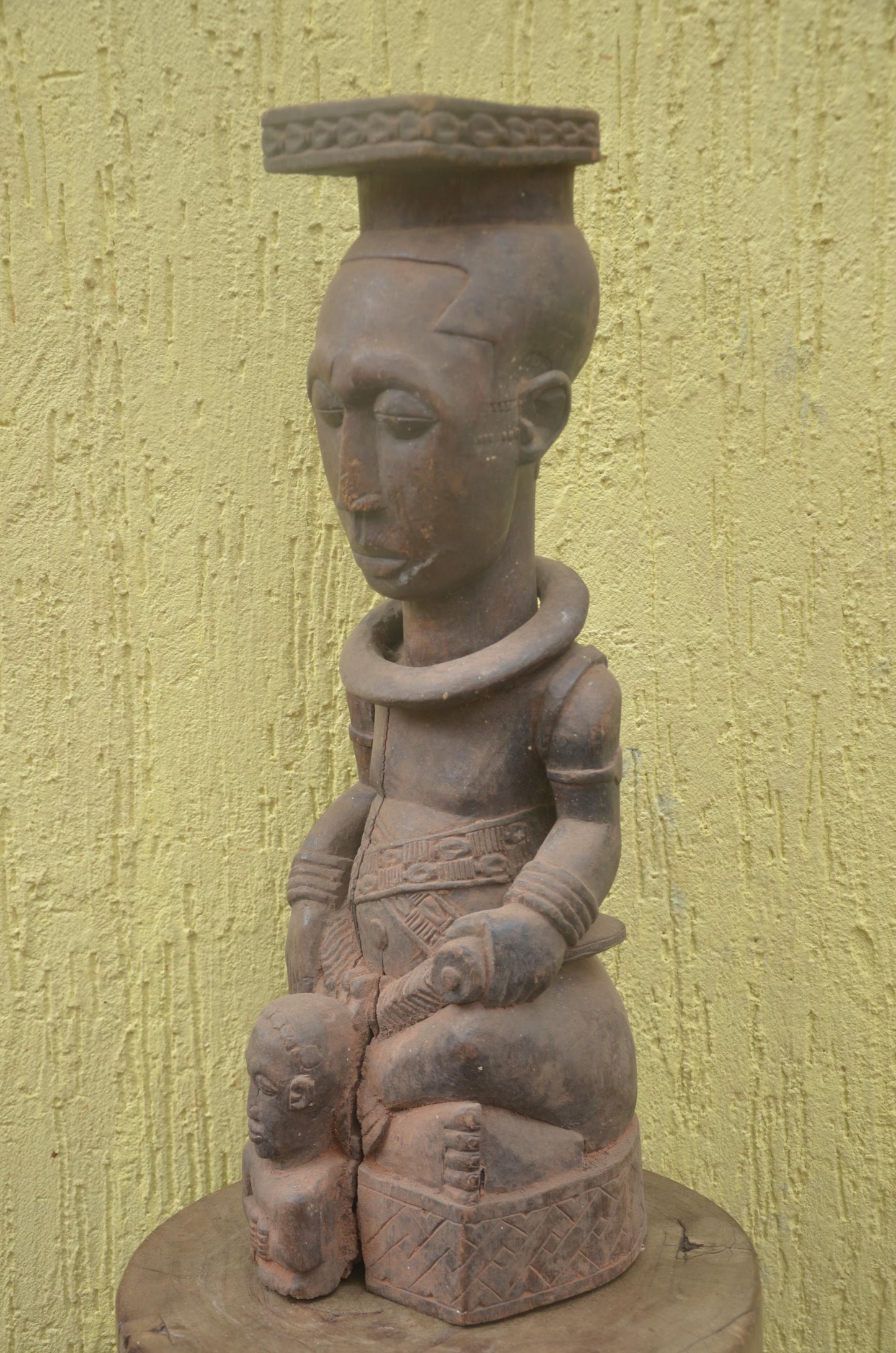 Luba Caryatid Throne | Hand-Carved Wood Royal Seat | DR Congo
