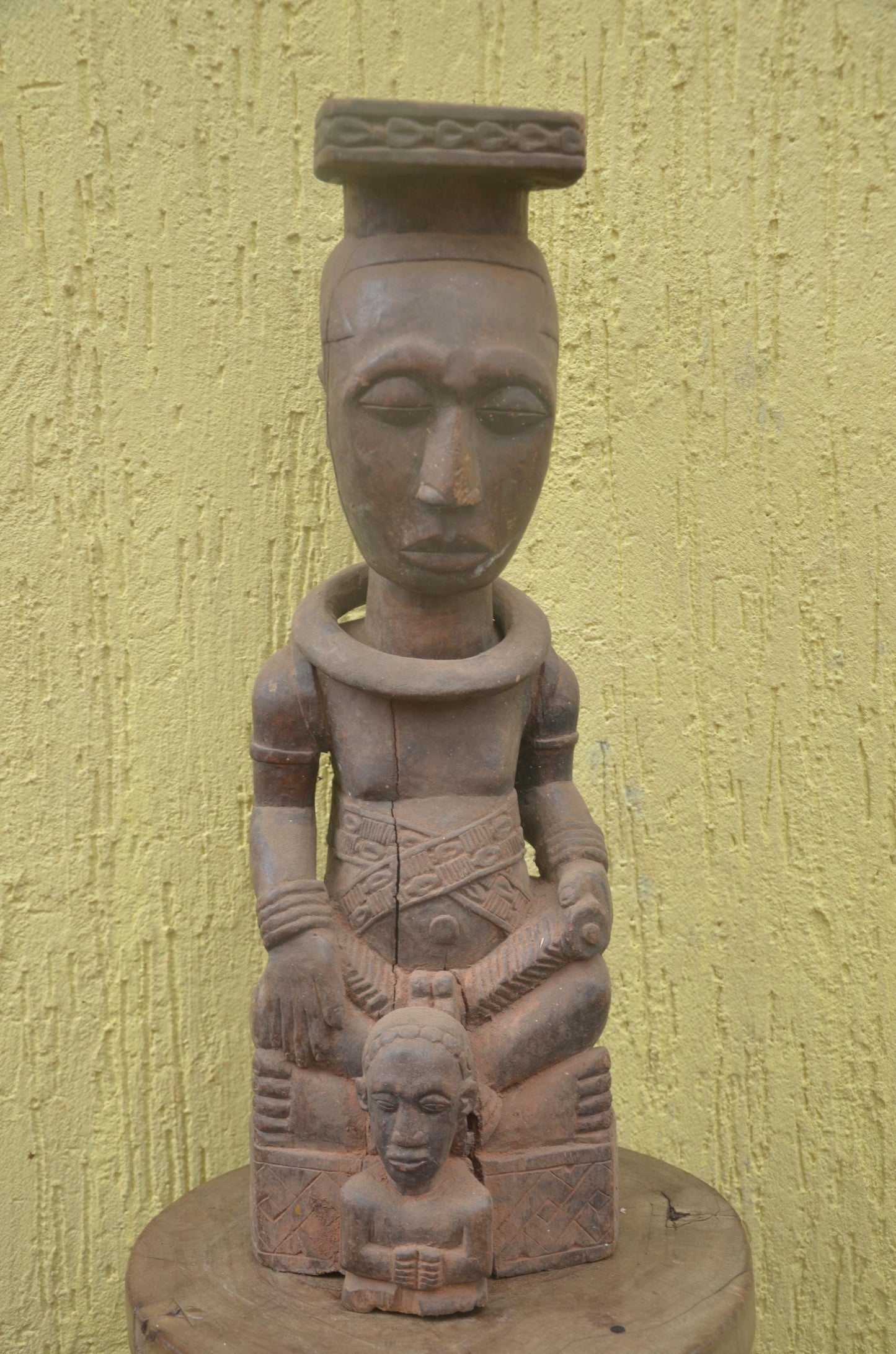 Luba Caryatid Throne | Hand-Carved Wood Royal Seat | DR Congo