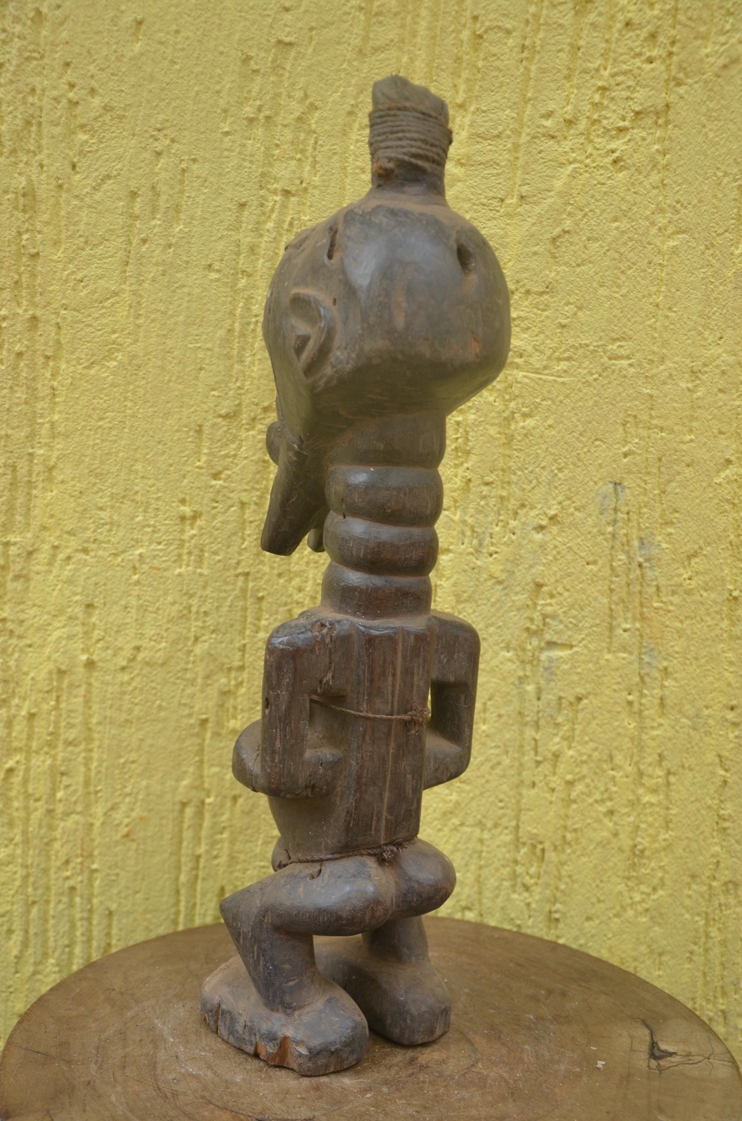 Songye Nkishi Power Statue | Carved Wood Spirit Figure | DR Congo