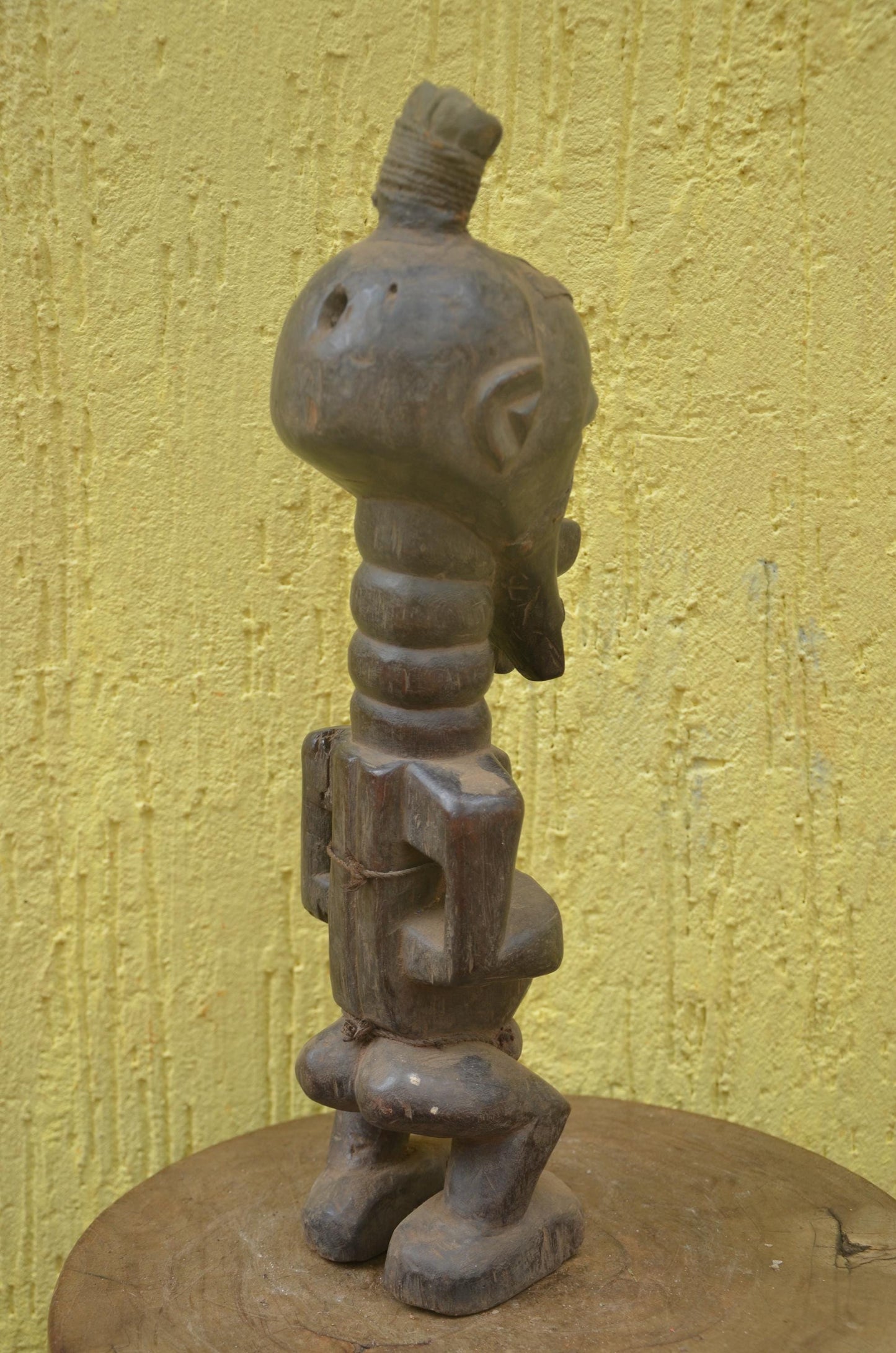 Songye Nkishi Power Statue | Carved Wood Spirit Figure | DR Congo
