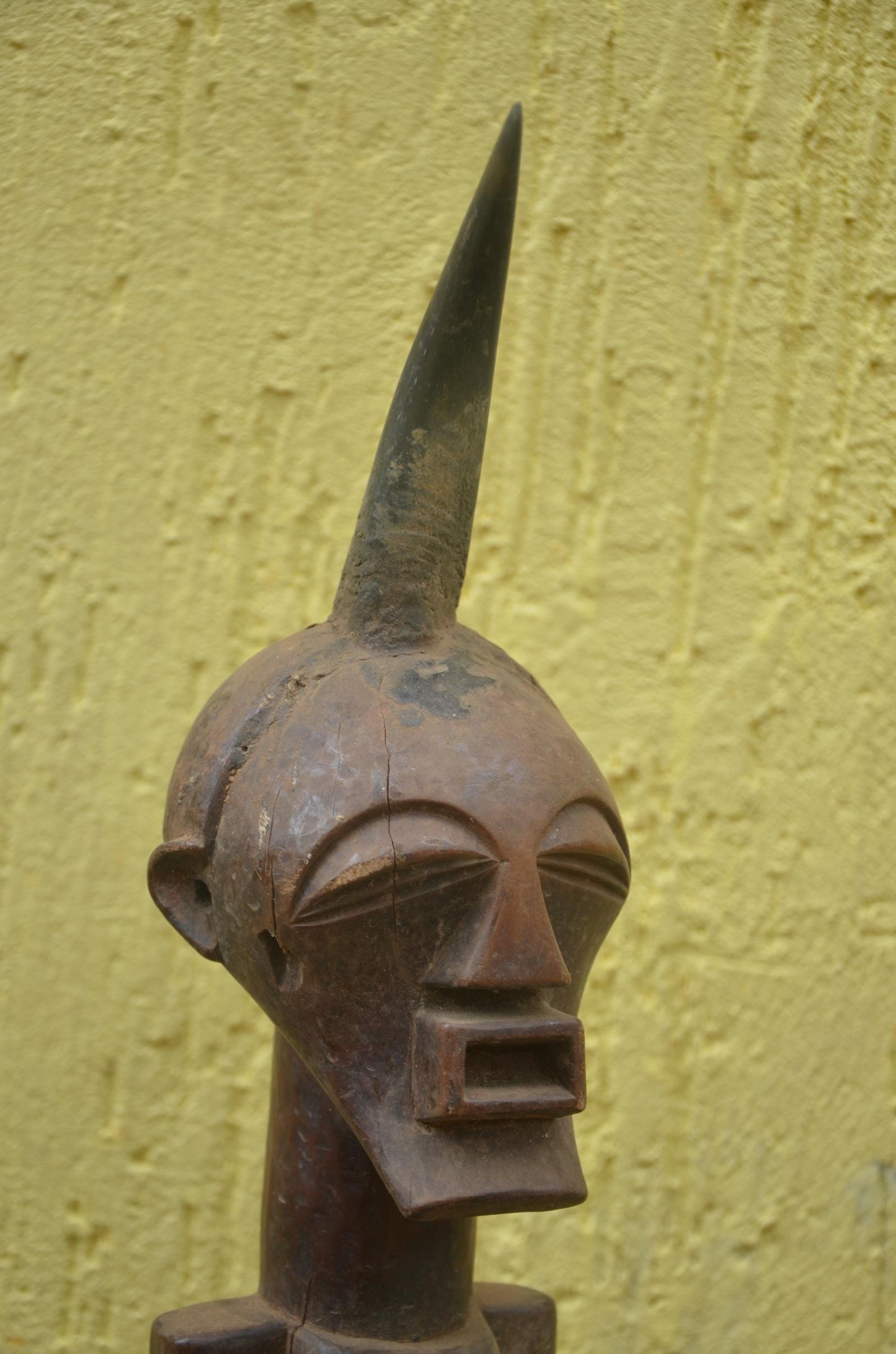 Songye Nkishi Statue | Tall Carved Wood Power Figure | DR Congo