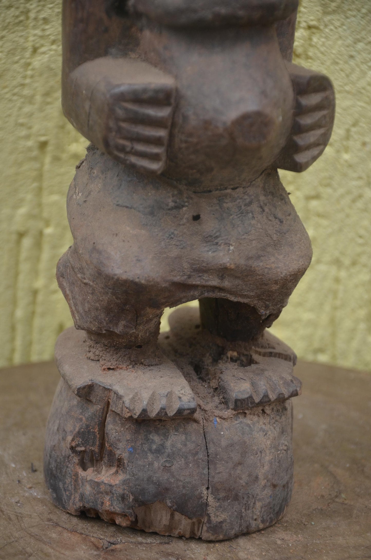 Songye Nkishi Statue | Tall Carved Wood Power Figure | DR Congo