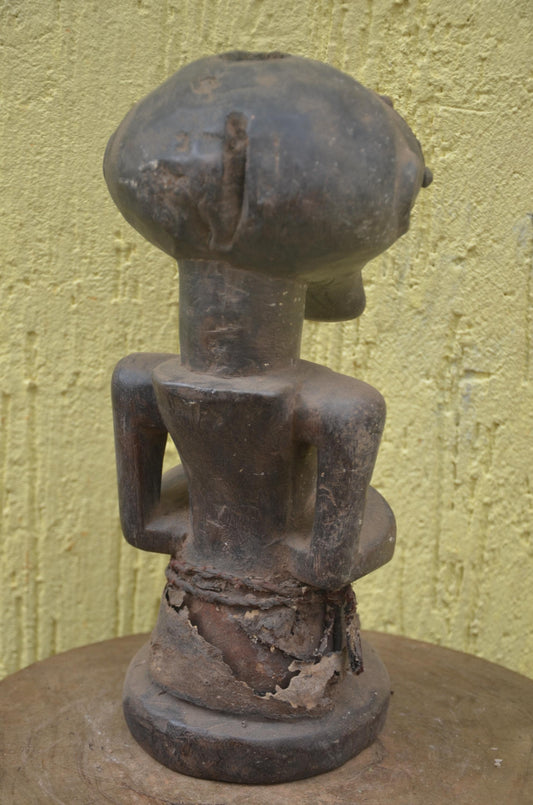 Songye Power Figure | Carved Wood Spirit Statue | Central Africa