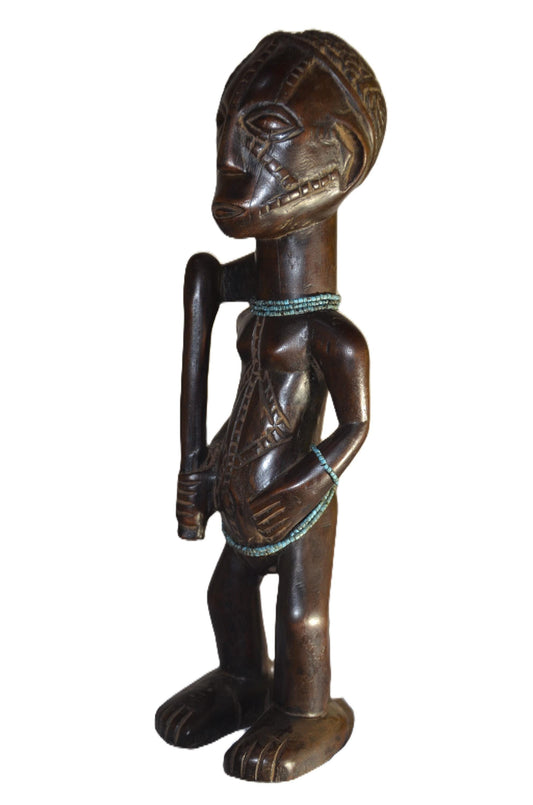 Tabwa Guardian Male Figure DRC | African Wood Sculpture | Congo Tribal Statue